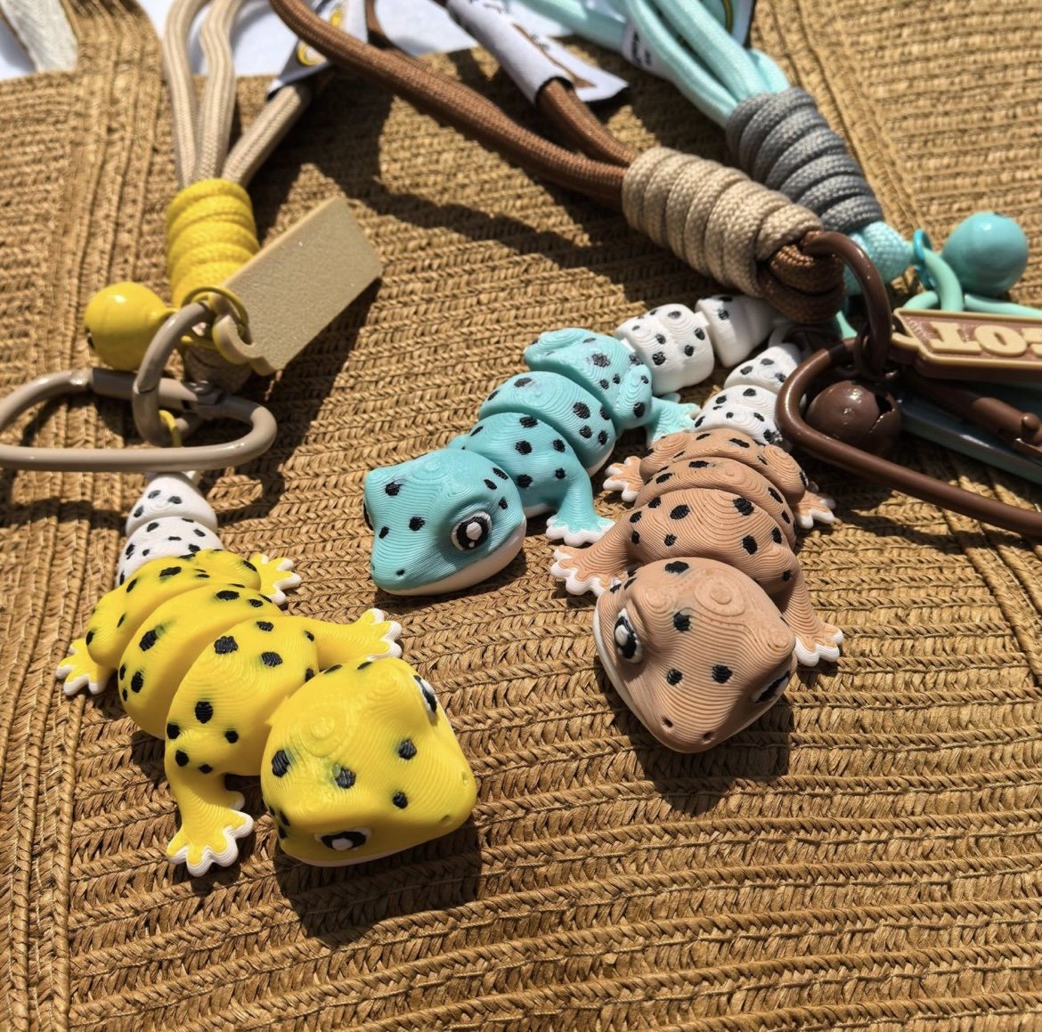 Cute 3D Printed Gecko Keychain