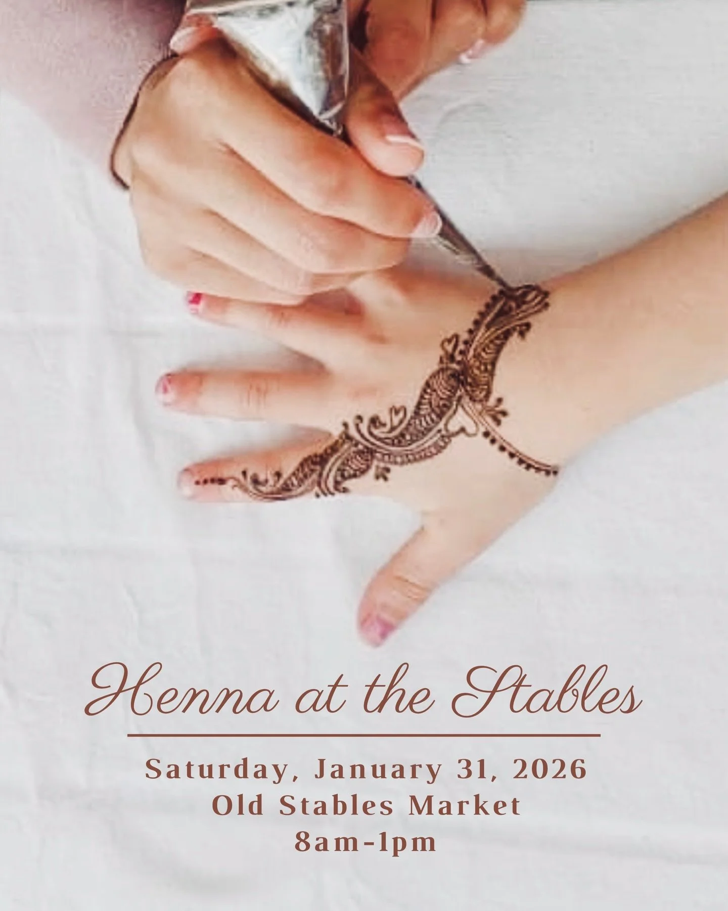 🤎 Back at the Stables.
Come get your henna ✨ 

Saturday, January 17, 2026
Old Stables Market, Harare
8am&ndash;1pm

DM to book a henna slot.