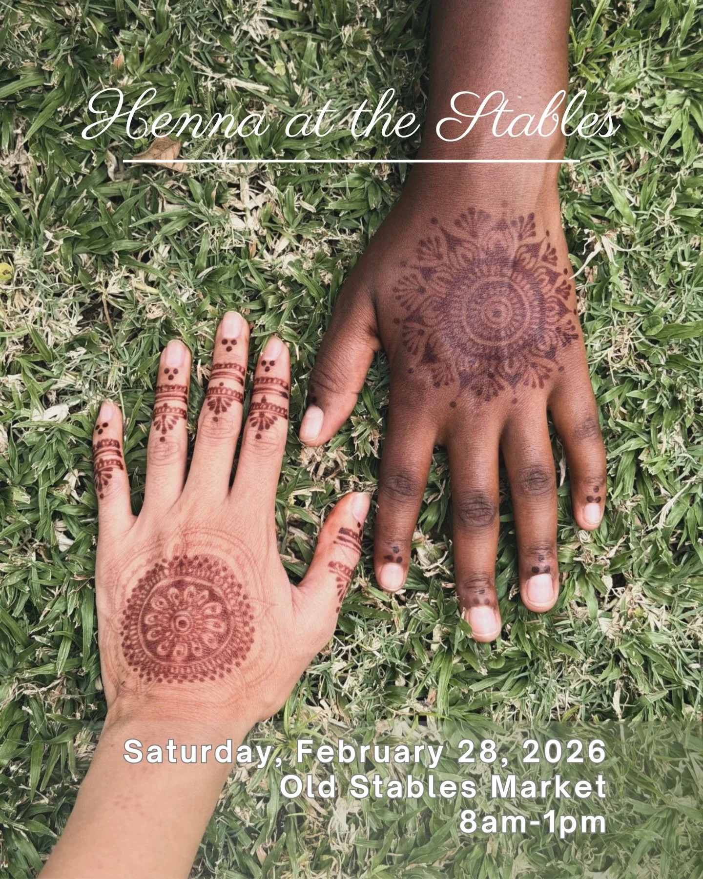 🤎Weekend ritual ✨
Back at the Stables with fresh henna &amp; pretty details.
Saturday &middot; 8am&ndash;1pm