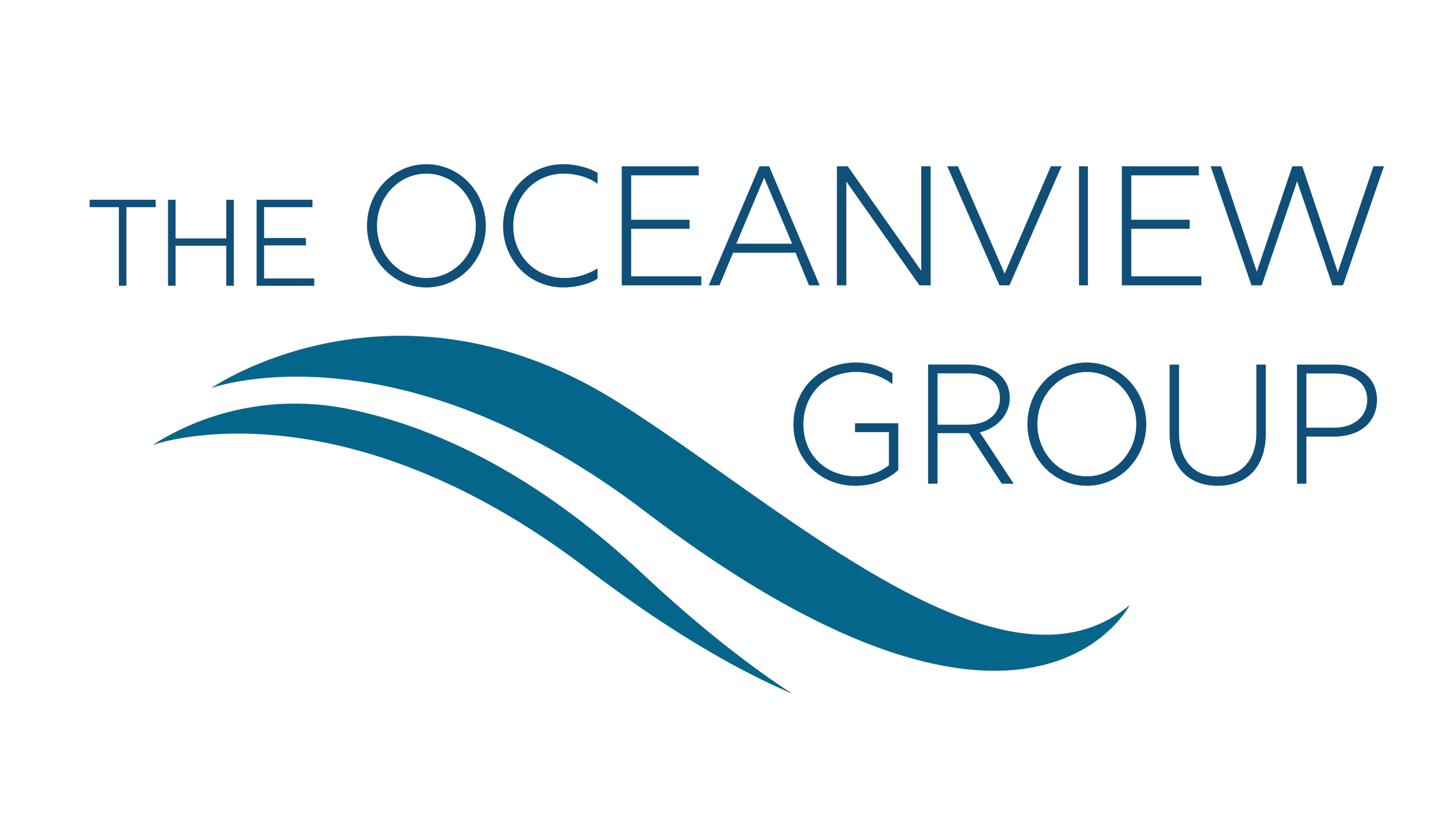 Logo for the Oceanview Group featuring stylized blue ocean waves and the text 'The Oceanview Group' in blue.