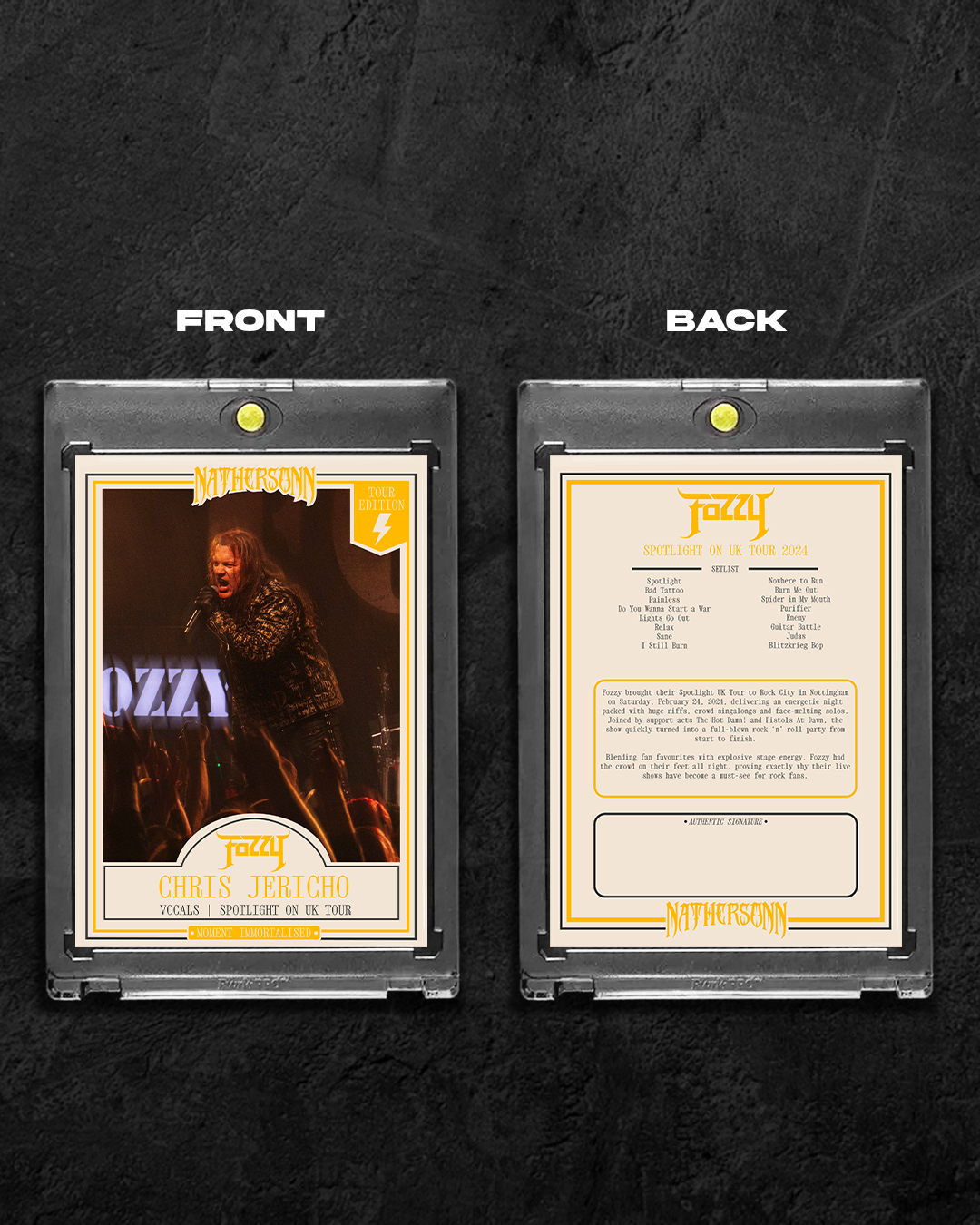 Fozzy “Spotlight On UK Tour” Limited Edition Collectors Card