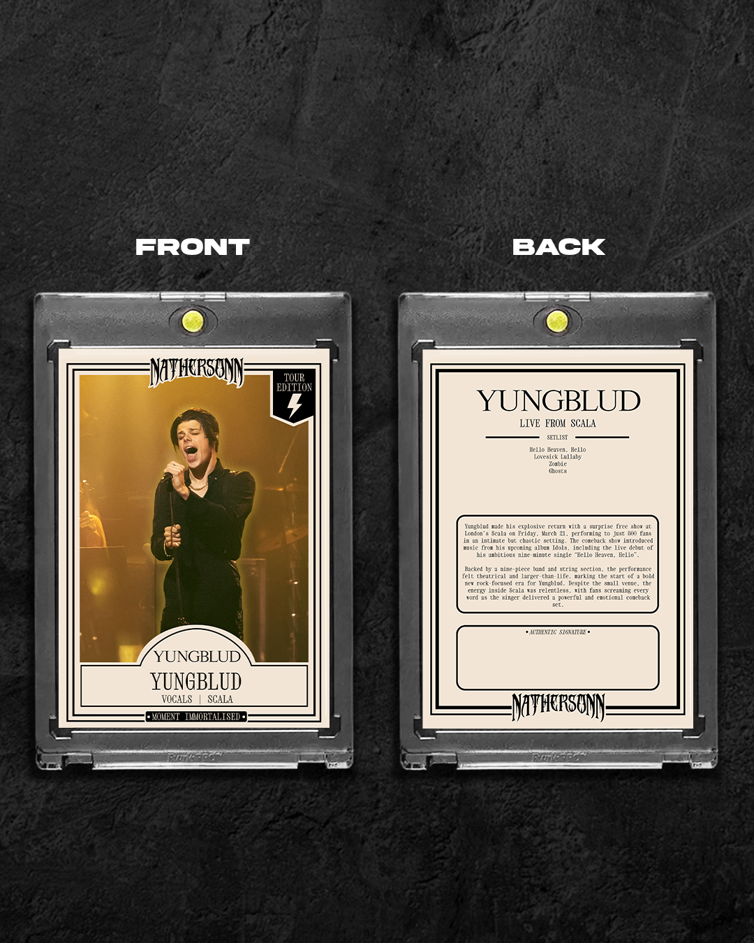YUNGBLUD “Scala London Show” Limited Edition Collectors Card