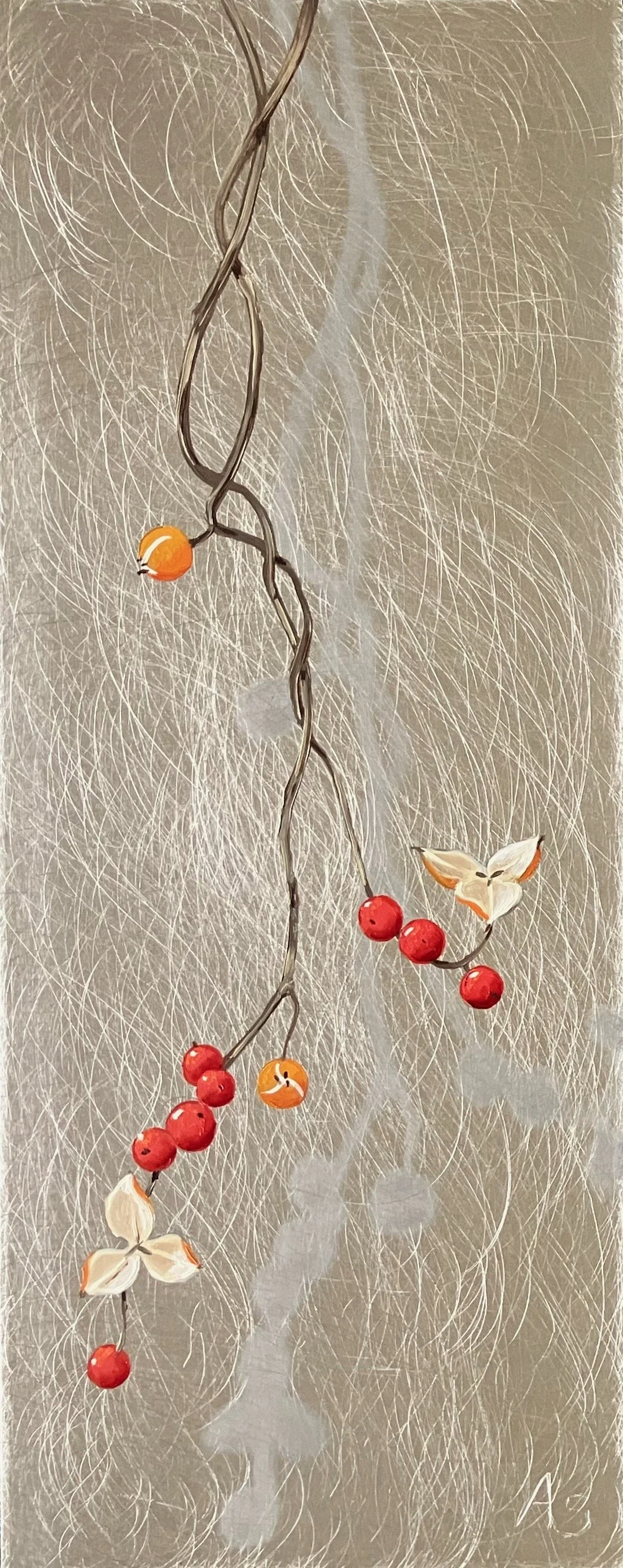 "Emy Bittersweet" 10"x4" oil on aluminum $170