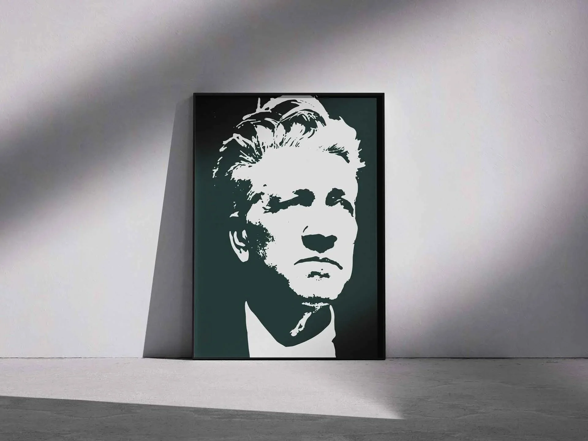 My David Lynch pop-art portrait is available again in three sizes unframed or with four frame colour options. A link to my shop is in the bio above where you&rsquo;ll also find some other prints and optional paintings for sale. Shipping is free.