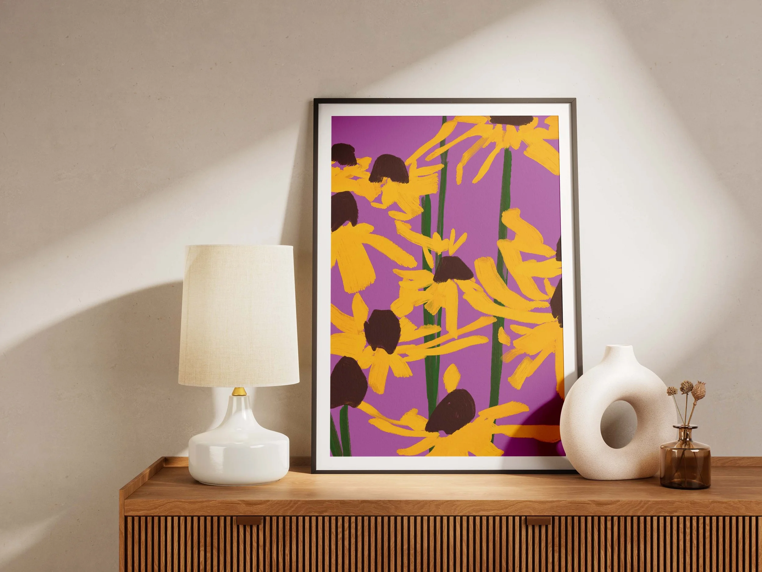 Coneflower Rudbeckia framed 4.jpg