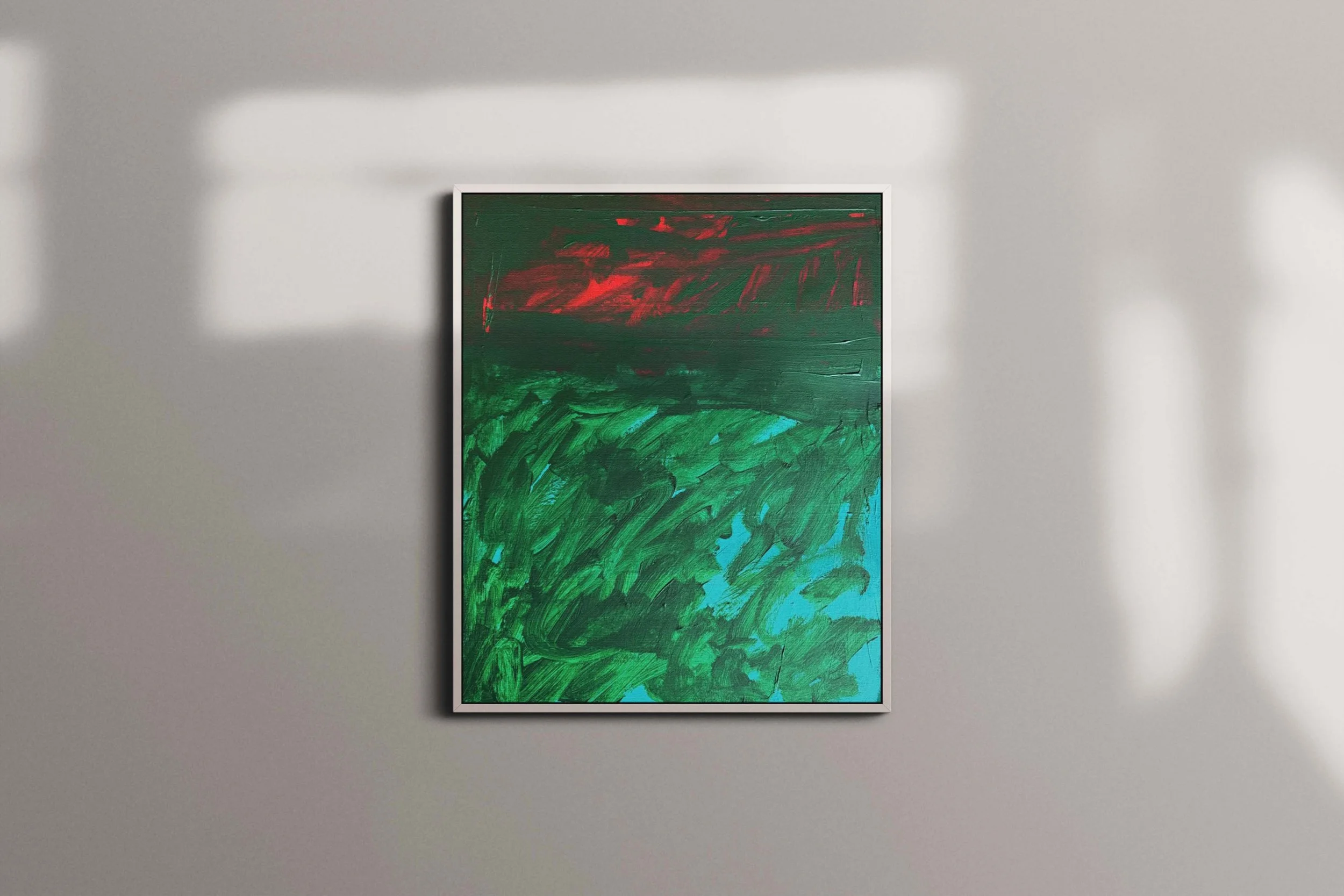 Afloat in the Waves canvas framed w shadows.jpg