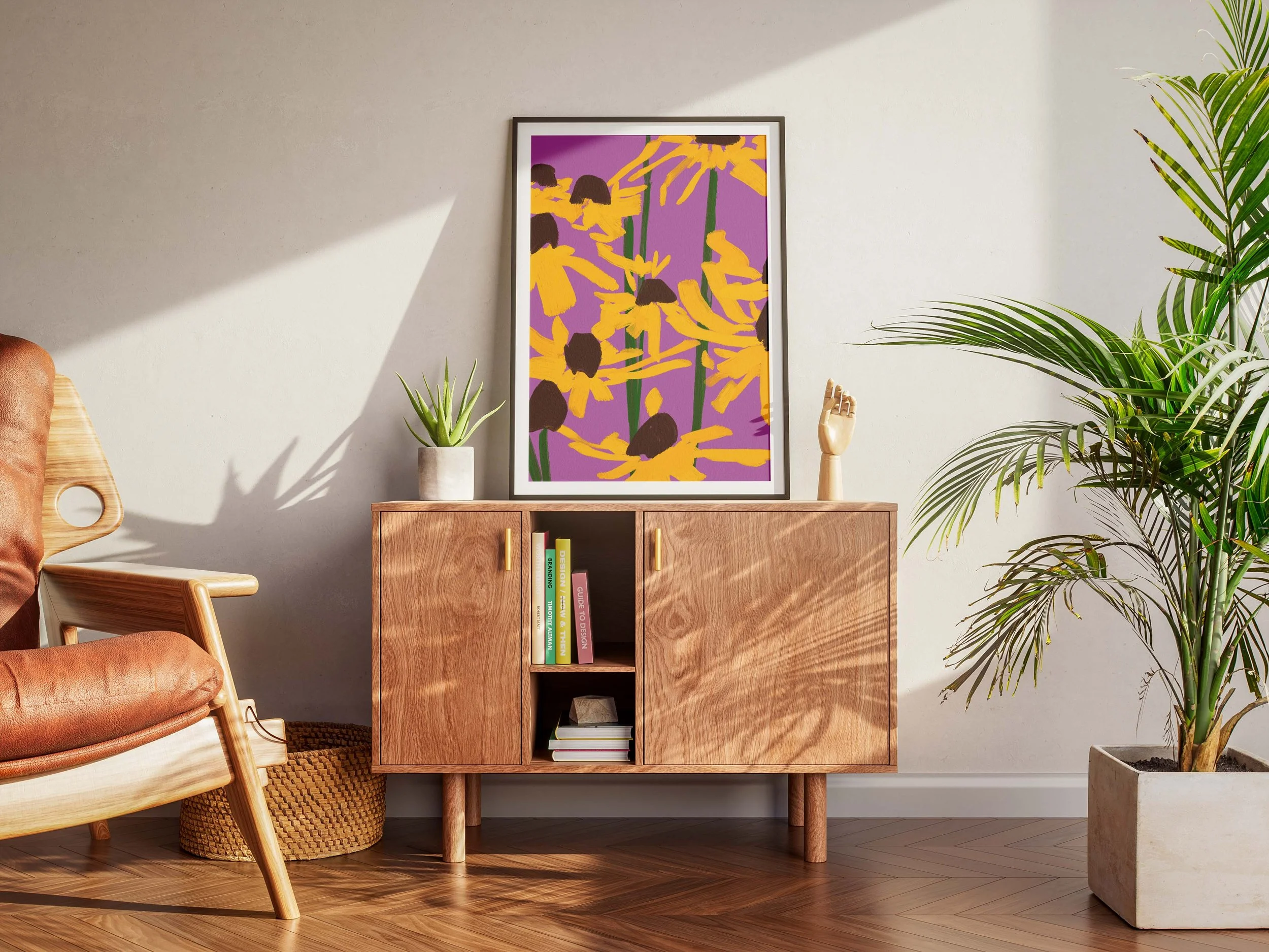 Coneflower Rudbeckia framed 2.jpg