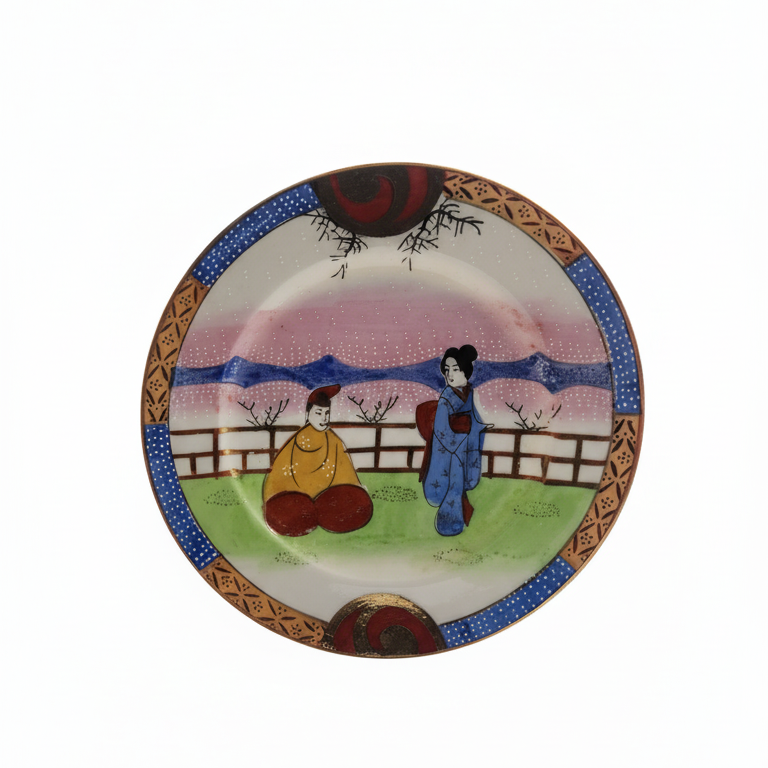Japanischer Zierteller, Meiji-/Taishō-Zeit (um 1900)