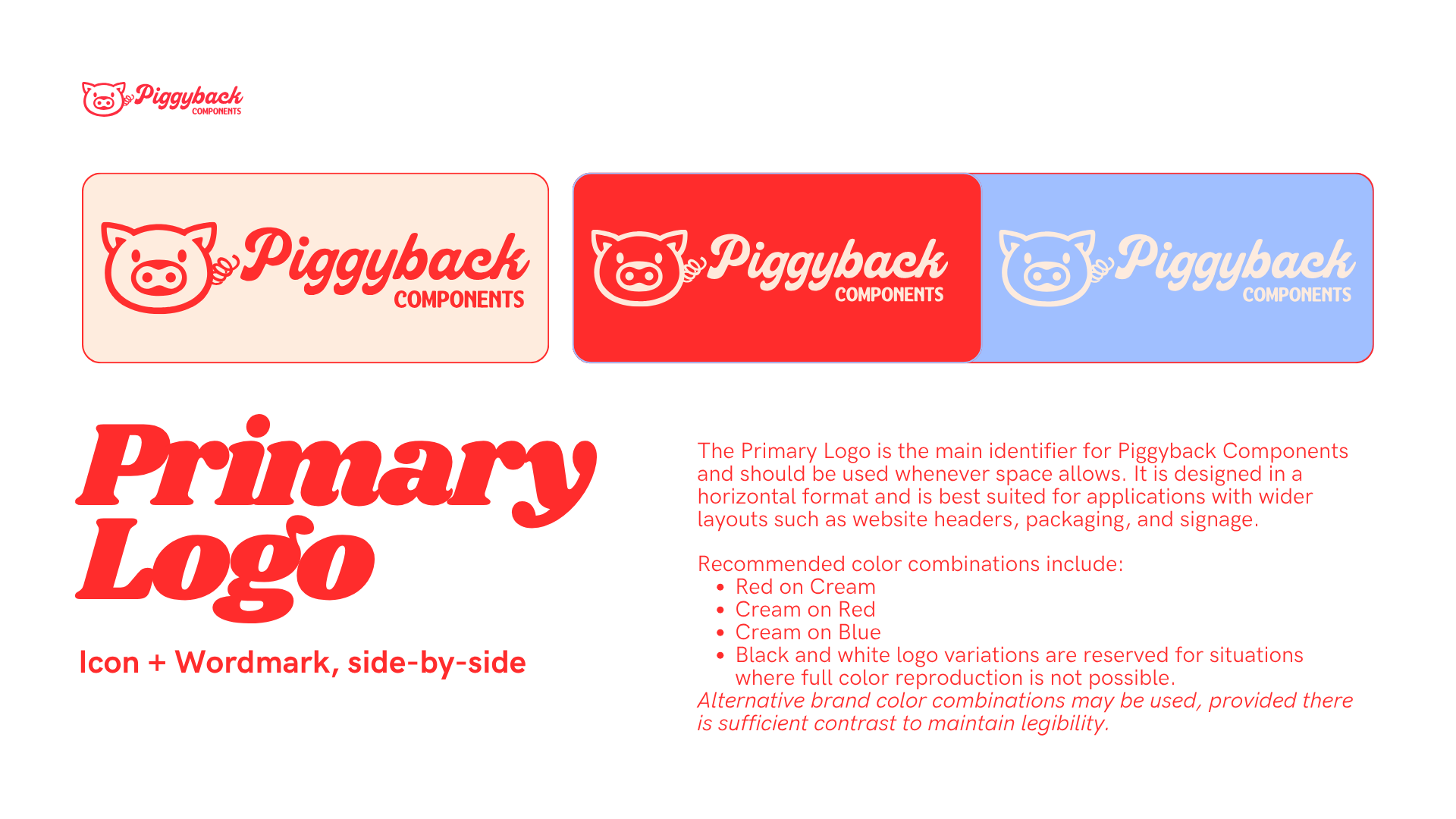 Primary Logo Piggyback Components