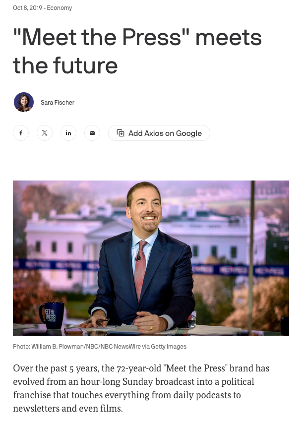 Axios: "Meet the Press" meets the future