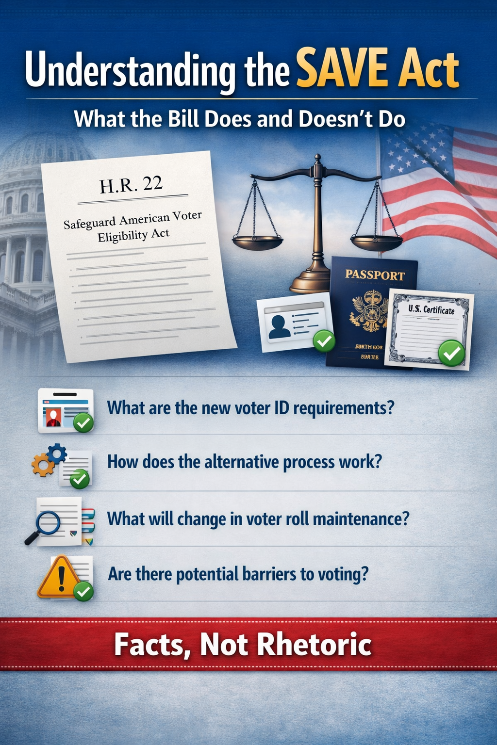 The SAVE Act: A Plain-Language Summary of What the Bill Does and Does Not Do