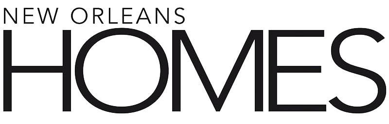 The text 'New Orleans Homes' in large, black letters on a black background.