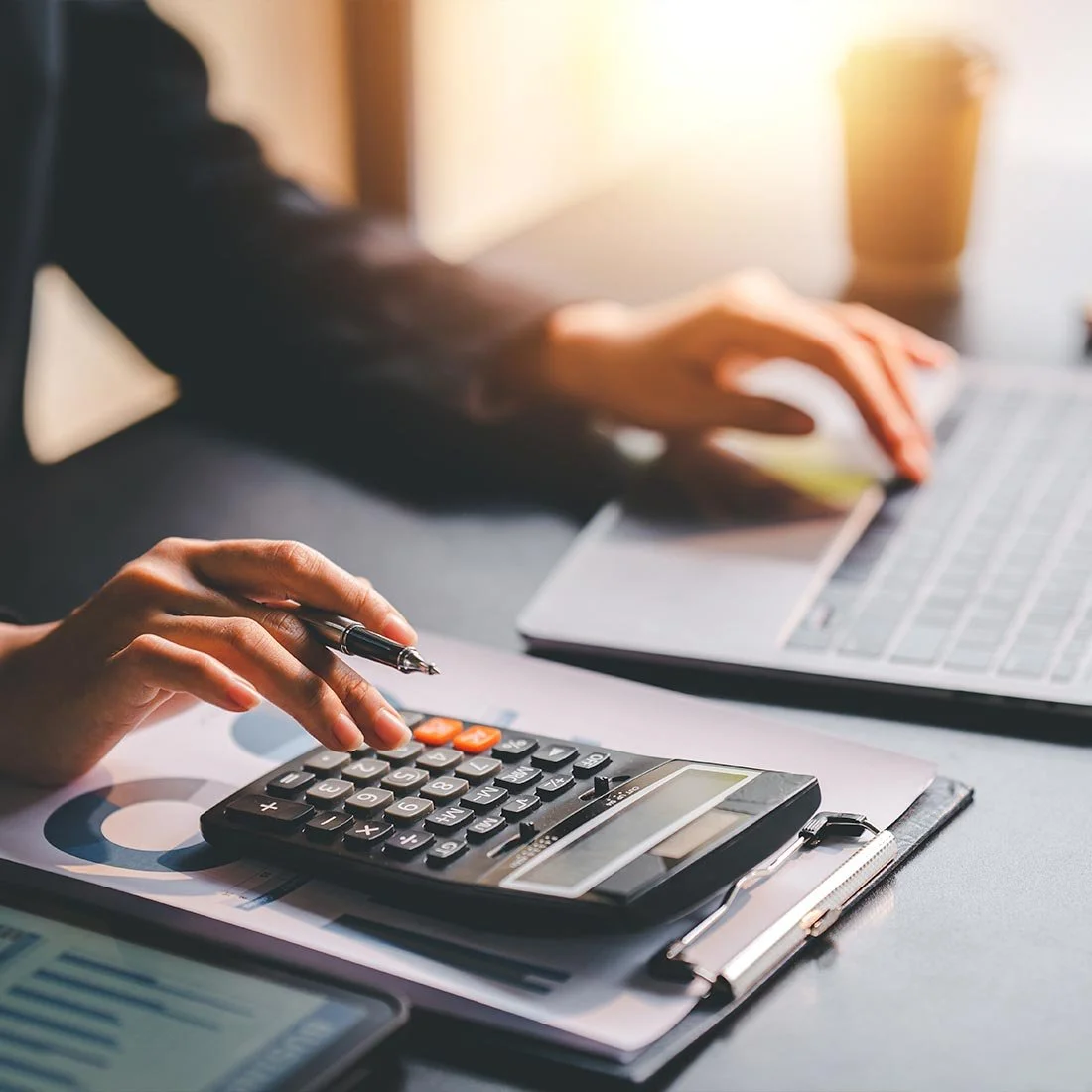 private credit investor calculating capital