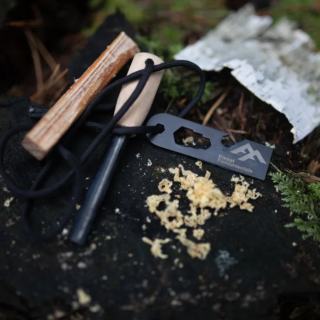 Forest Fundamentals Artisan Fire Starter ferro rod for bushcraft fire lighting