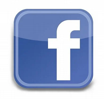 Facebook logo with a blue square and a white lowercase 'f' in the center.