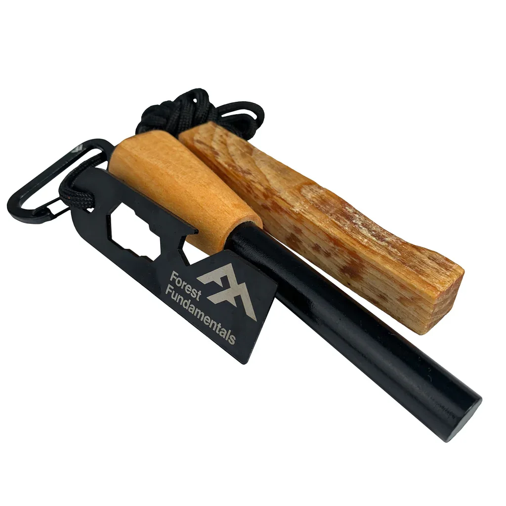 Forest Fundamentals Artisan Fire Starter ferro rod for bushcraft fire lighting