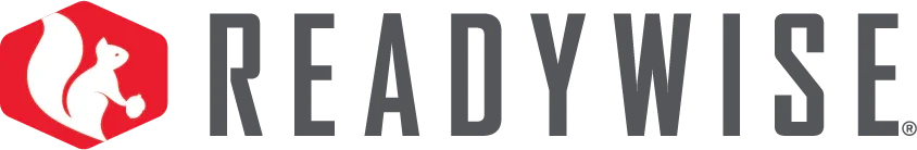 Close-up of a logo with a red hexagon containing a white squirrel holding an acorn, adjacent to gray text spelling 'E. H. Peterson'.