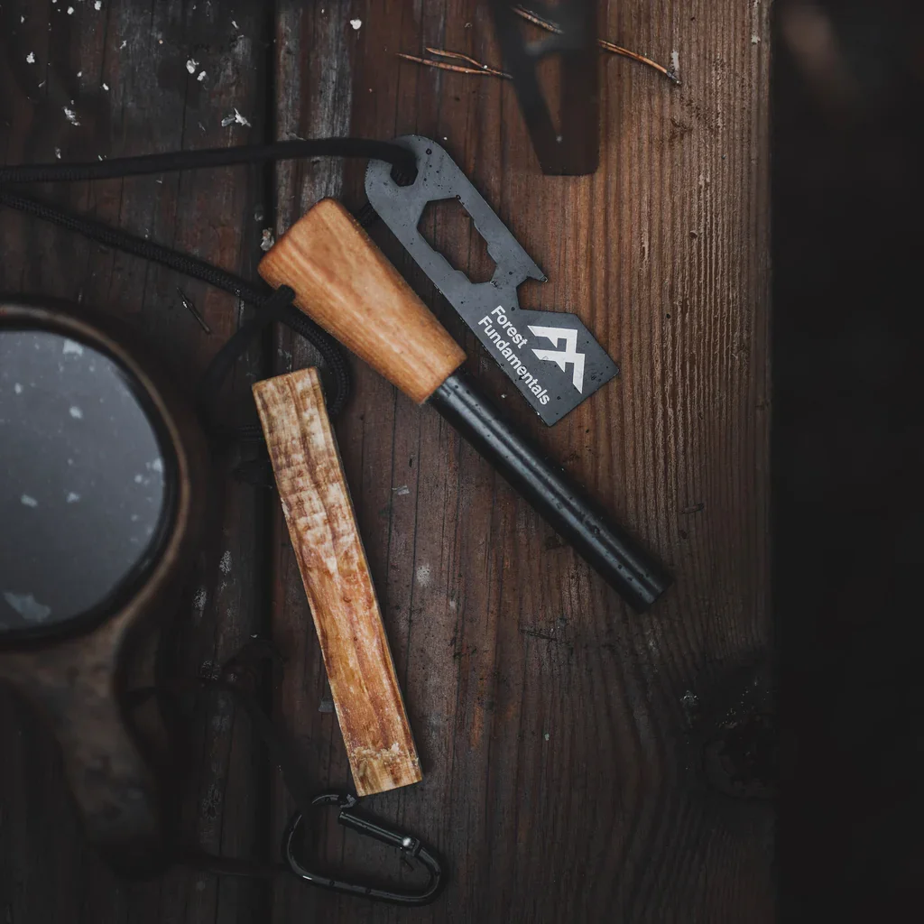 Forest Fundamentals Artisan Fire Starter ferro rod for bushcraft fire lighting