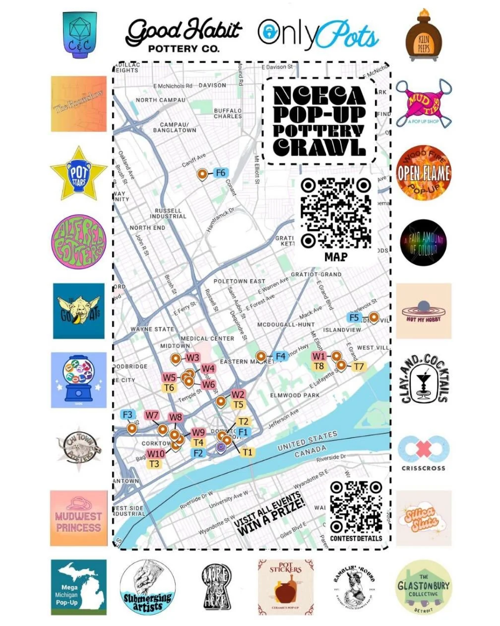 Announcement! ☕️ Glastonbury will have a ceramics pop-up March 25, 5-9p hosted @borovintage in Corktown! This pop-up is part of the NCECA Pottery Crawl (more details on that below). 

What is @nceca? It is the National Council for Education for the C