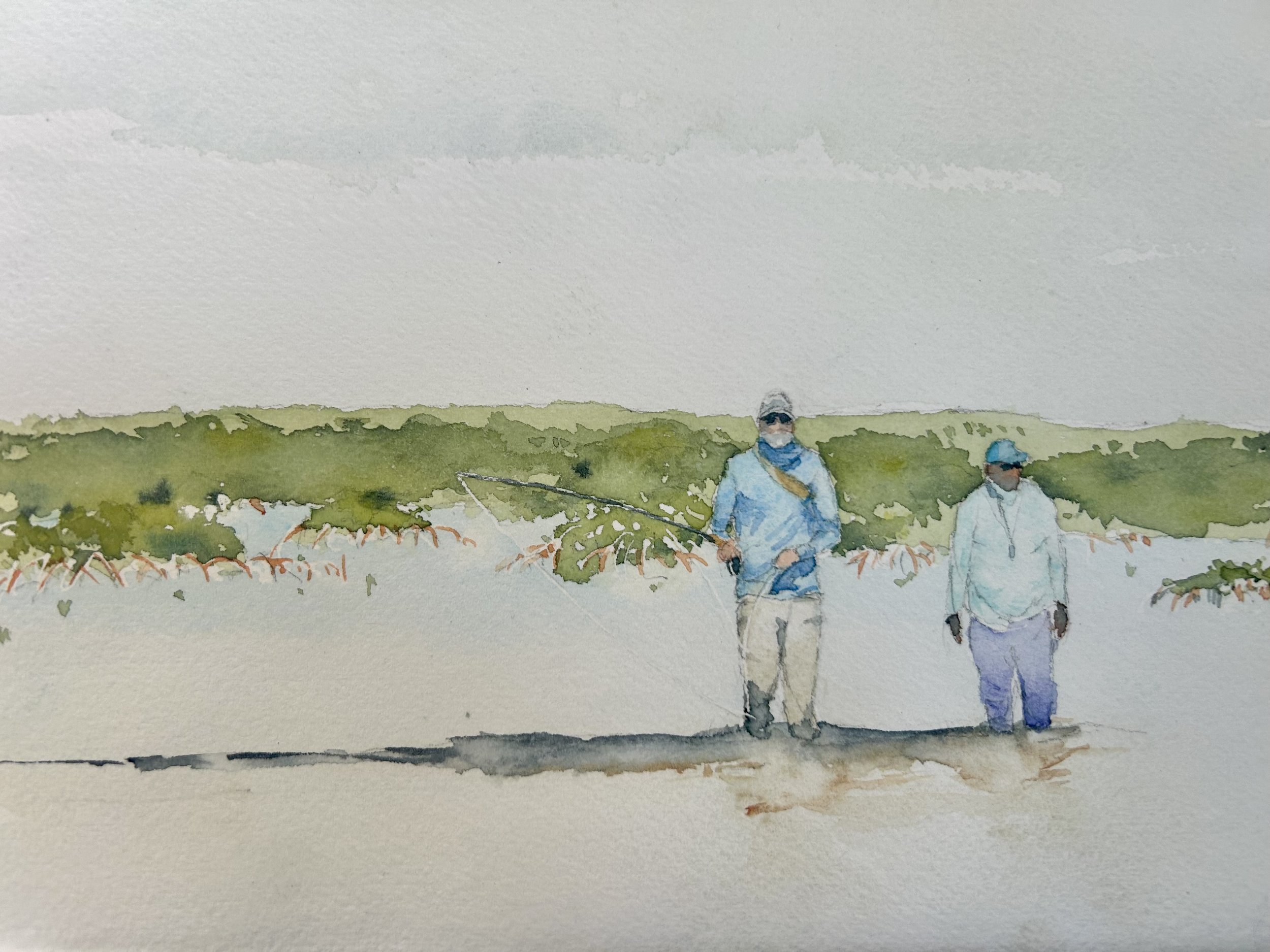 Wading the Flats, Acklins, Bahamas