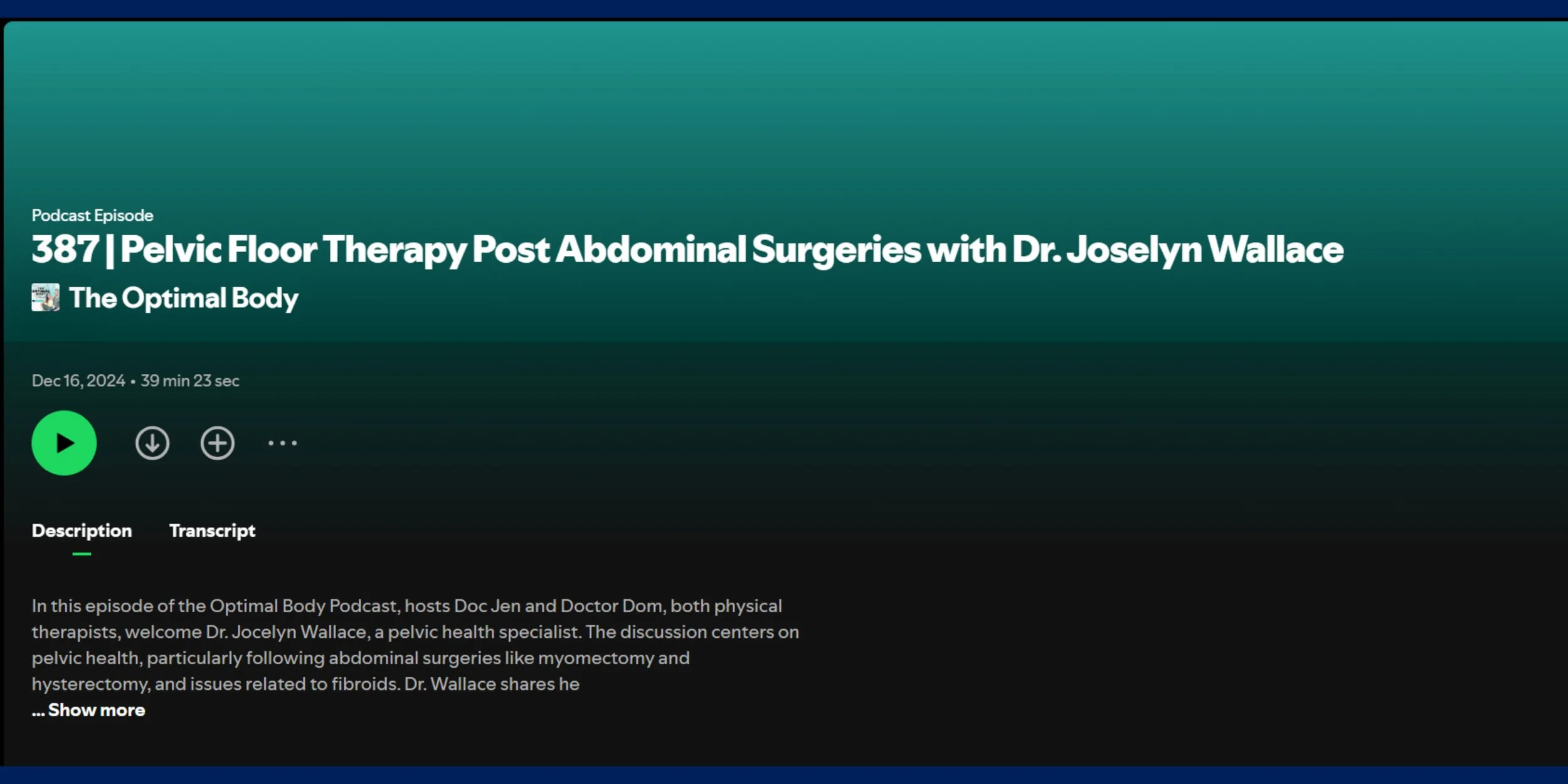 The Optimal Body Podcast