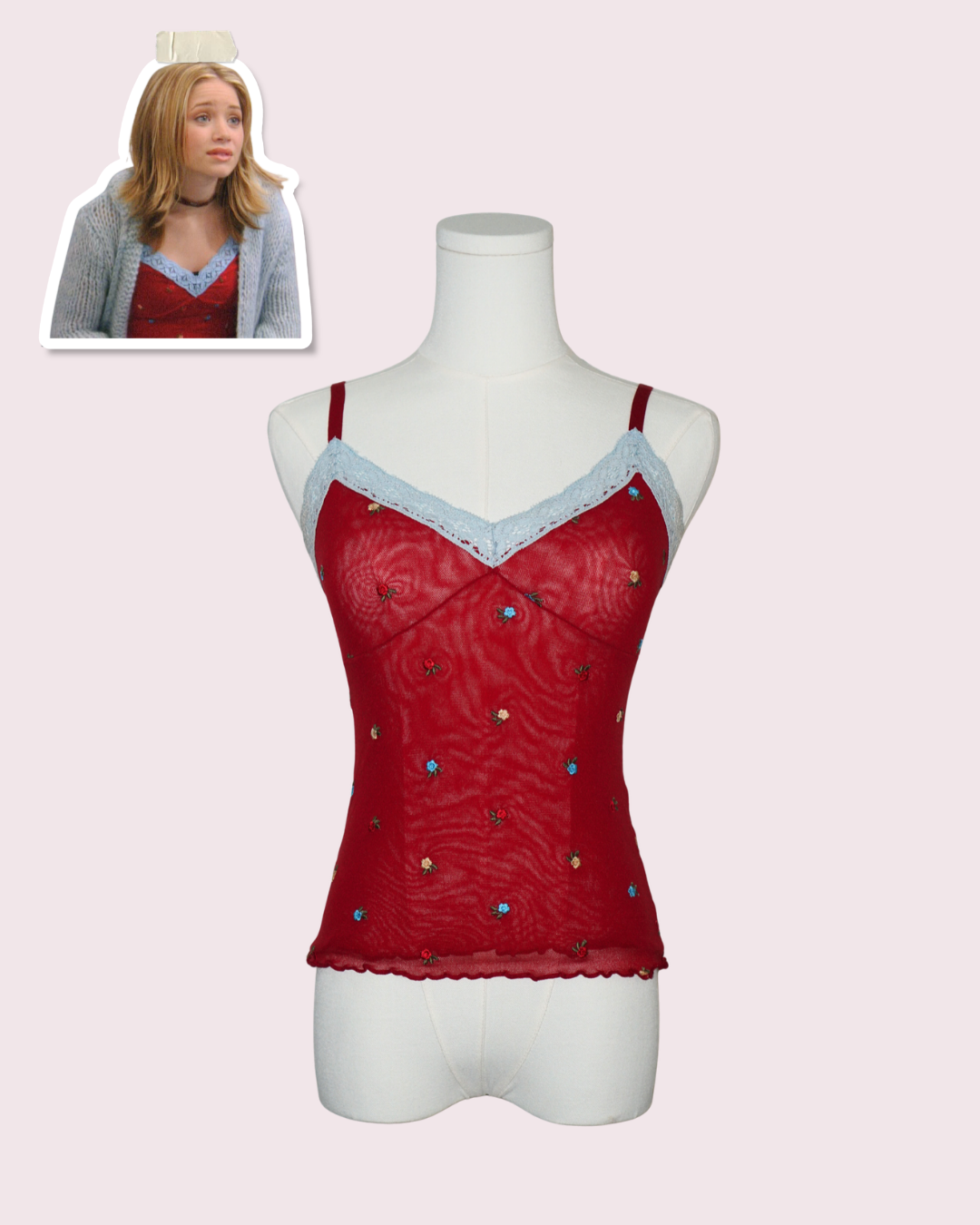 Vintage Floral Embroidered Camisole - ASO Mary-Kate Olsen in So Little Time