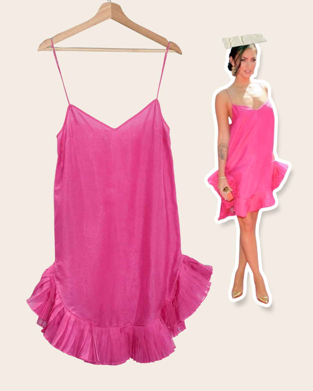 ASO Megan Fox - Vintage Stella McCartney FW 2007 Pink Silk Dress