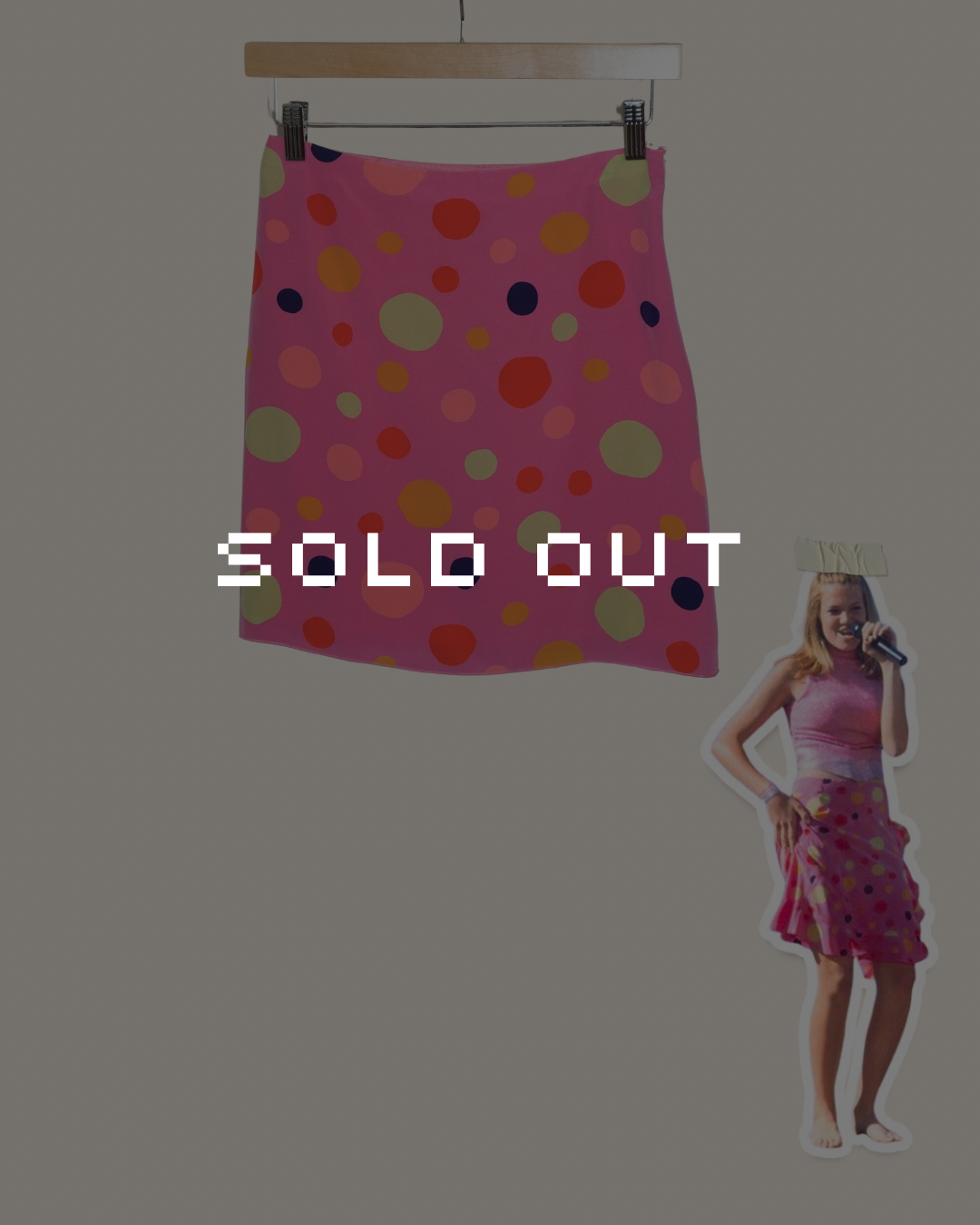 Silk Pink Mini Polka Dot Skirt - Inspired by Mandy Moore