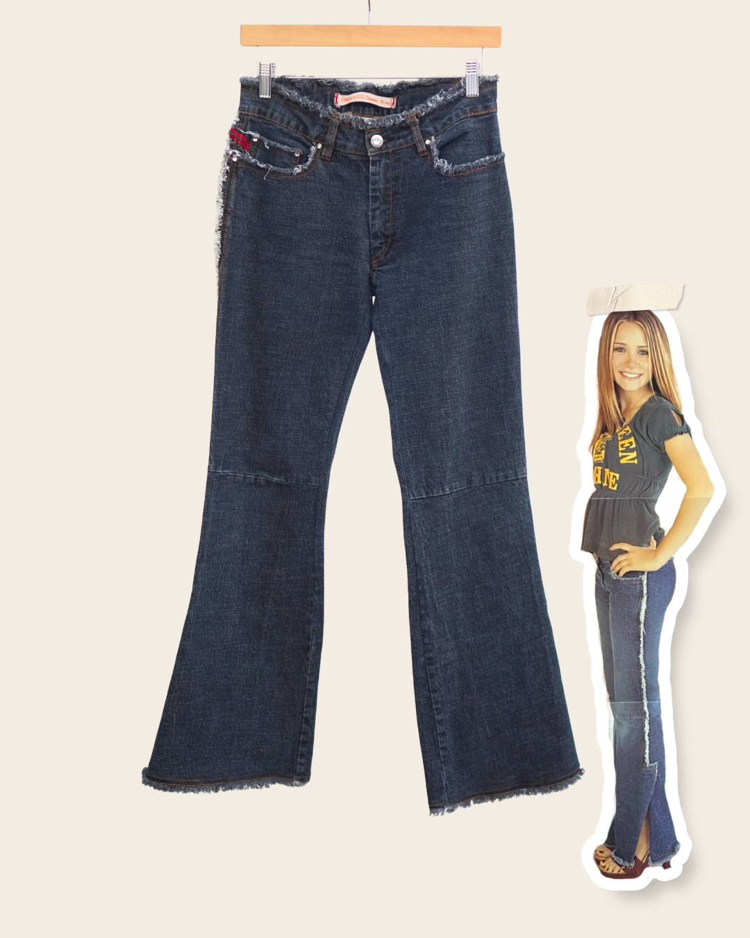 ASO Mary Kate Olsen - Vintage Fringe Bootcut Jeans