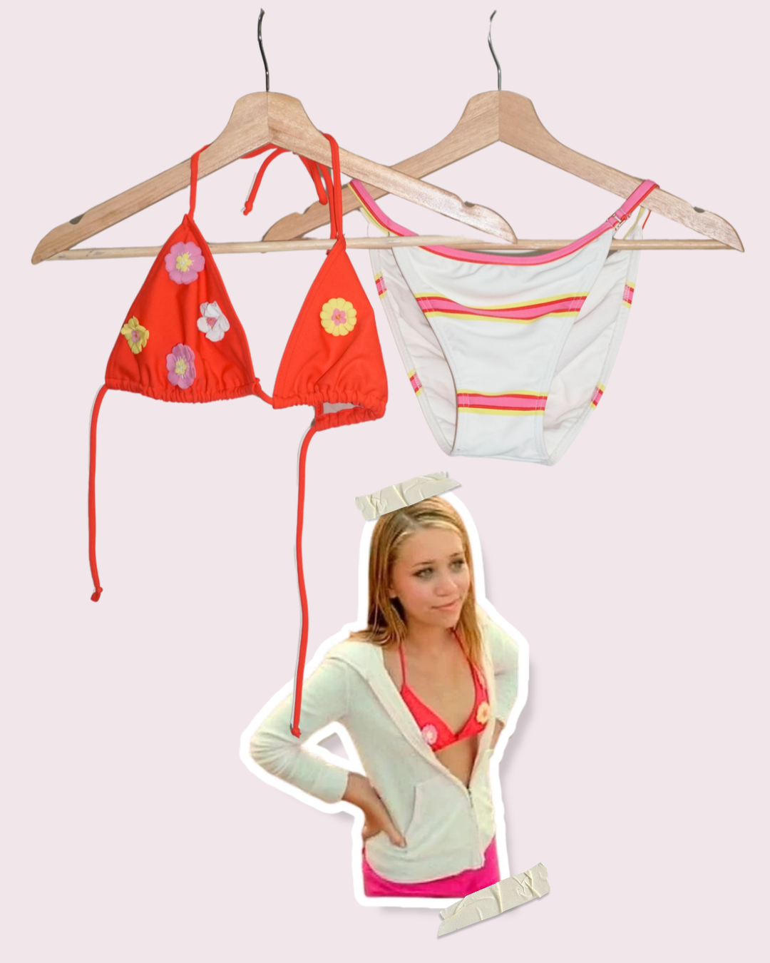 Floral Appliqué Bikini - ASO Ashley Olsen