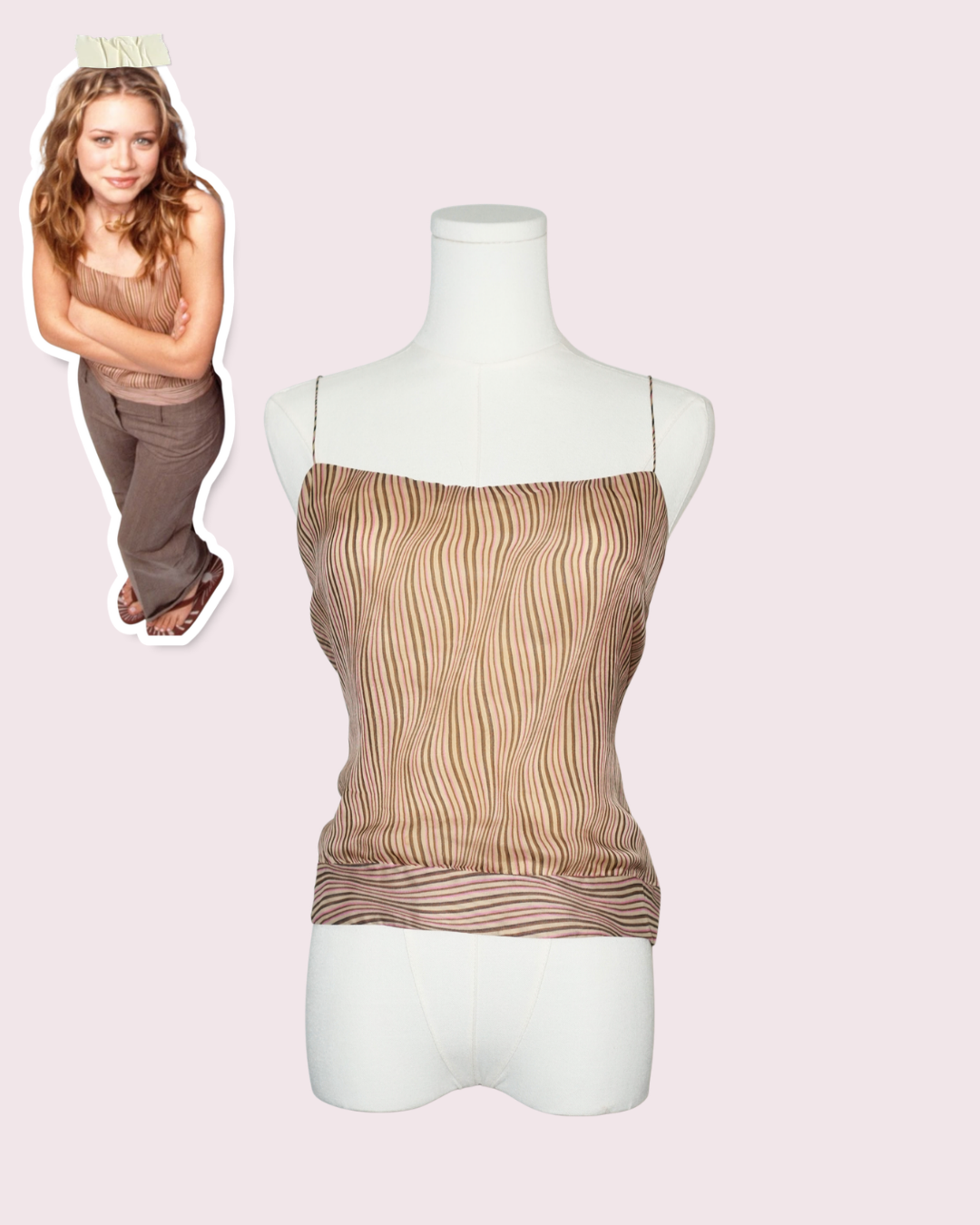 Striped Silk Camisole - ASO Ashley Olsen in So Little Time