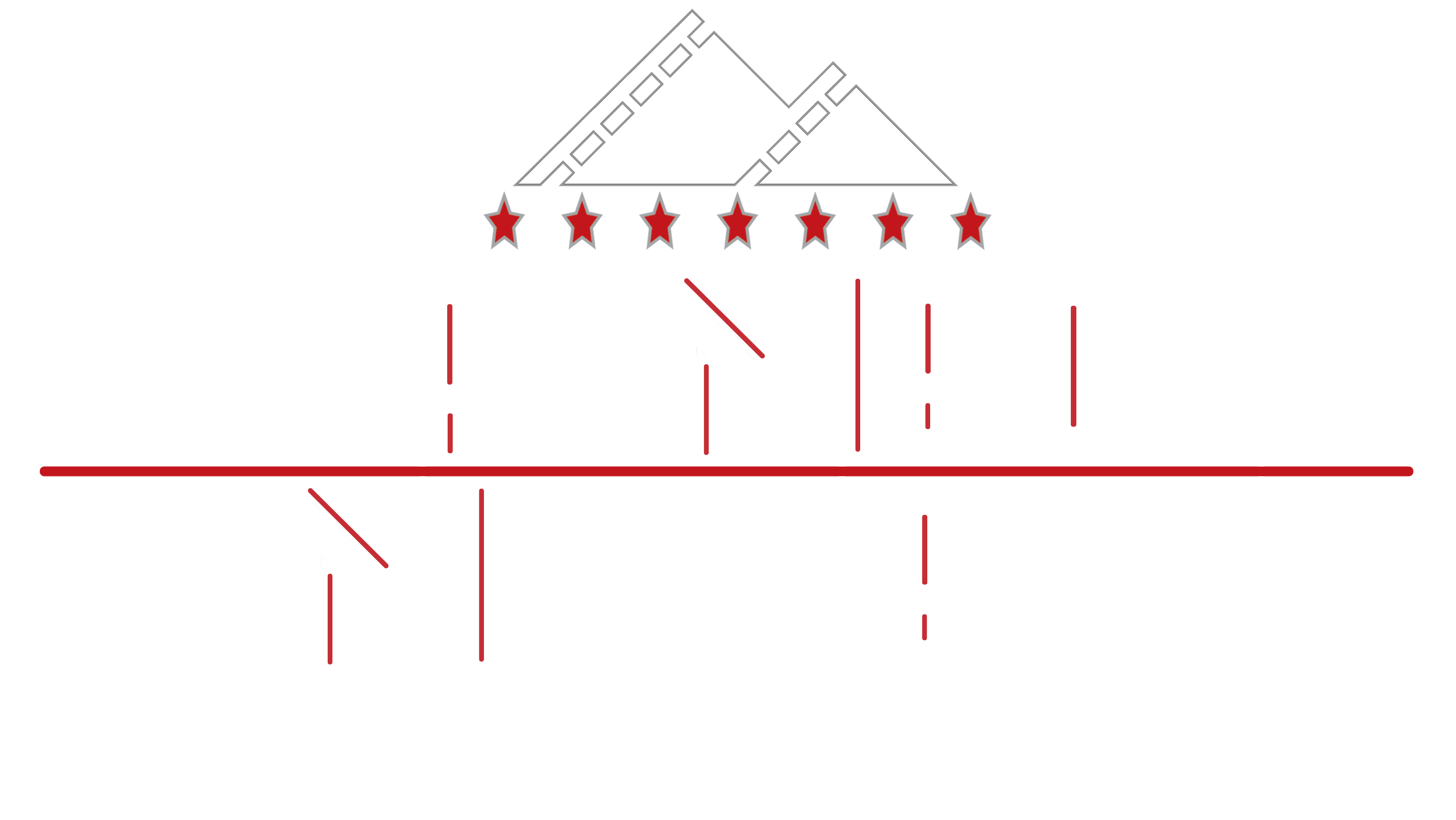 Logo for Our Media Moves featuring stylized film reels and stars.