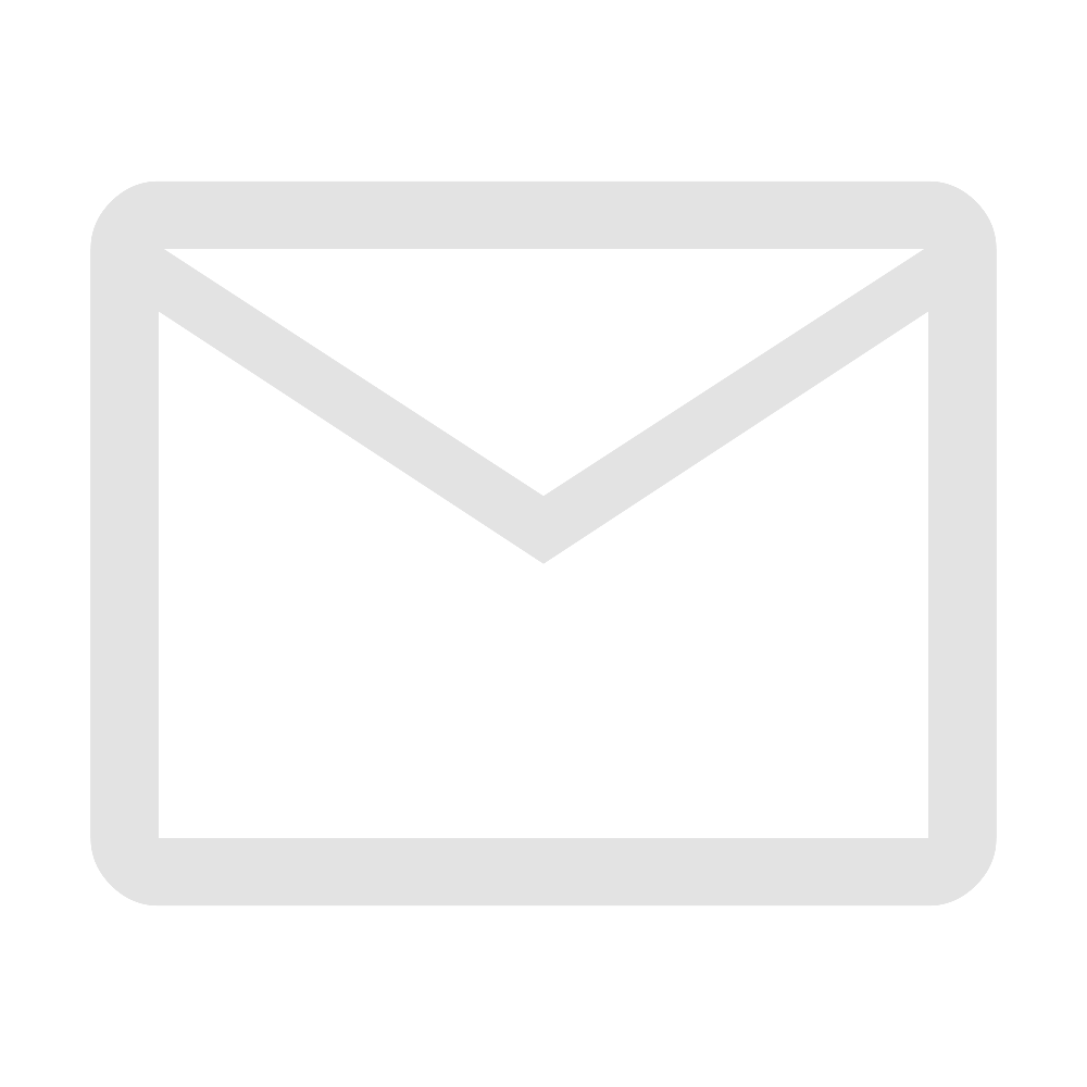 Symbol eines Briefumschlags auf schwarzem Hintergrund.