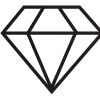 line art diamond icon