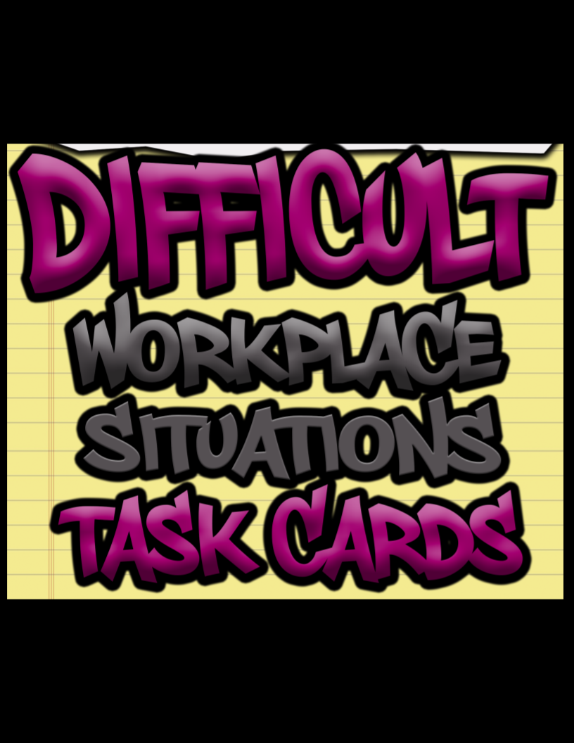 Digital Difficult Workplace Situations Task Cards — Mrs. Teach Life