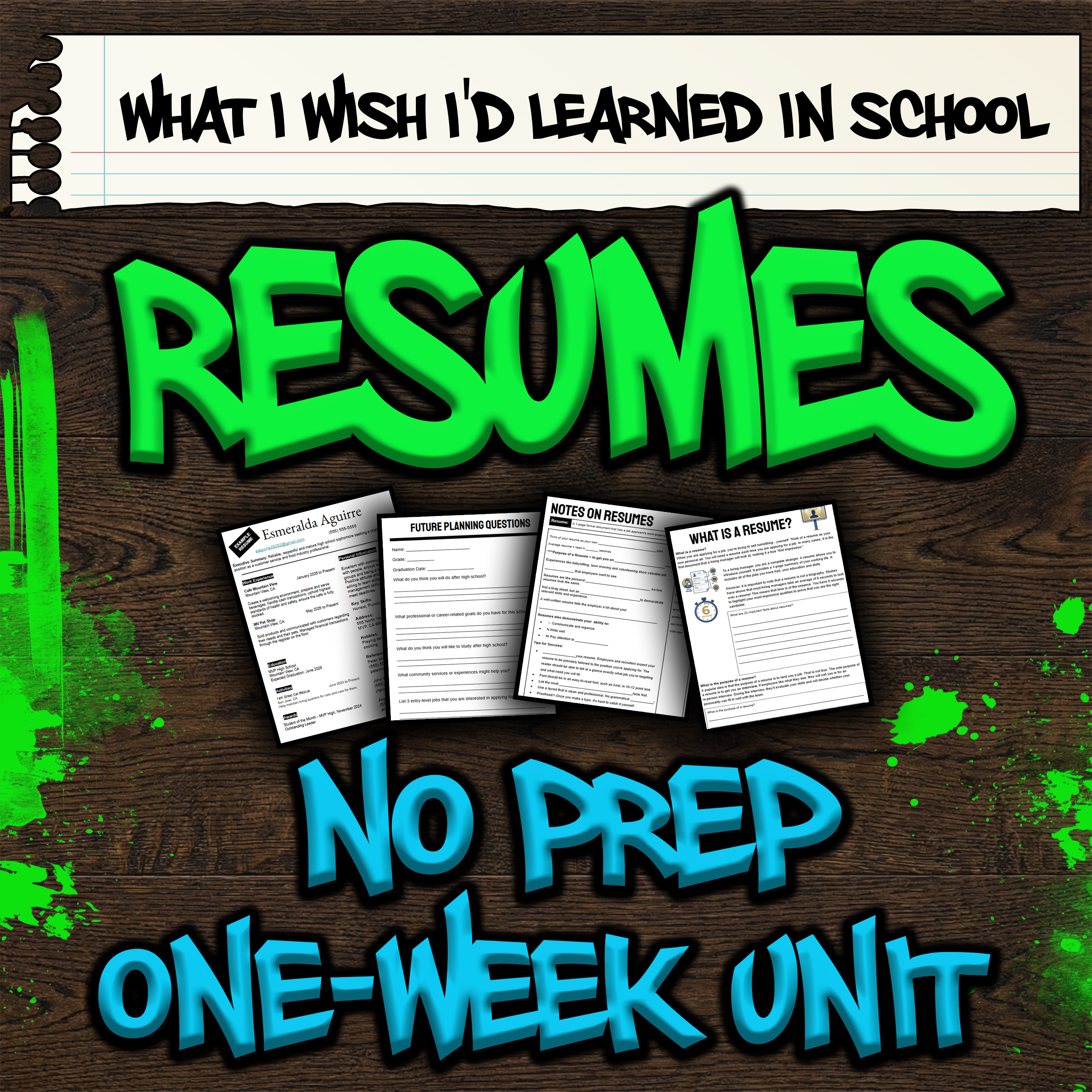 Digital Resume One-Week Unit (Digital Only)