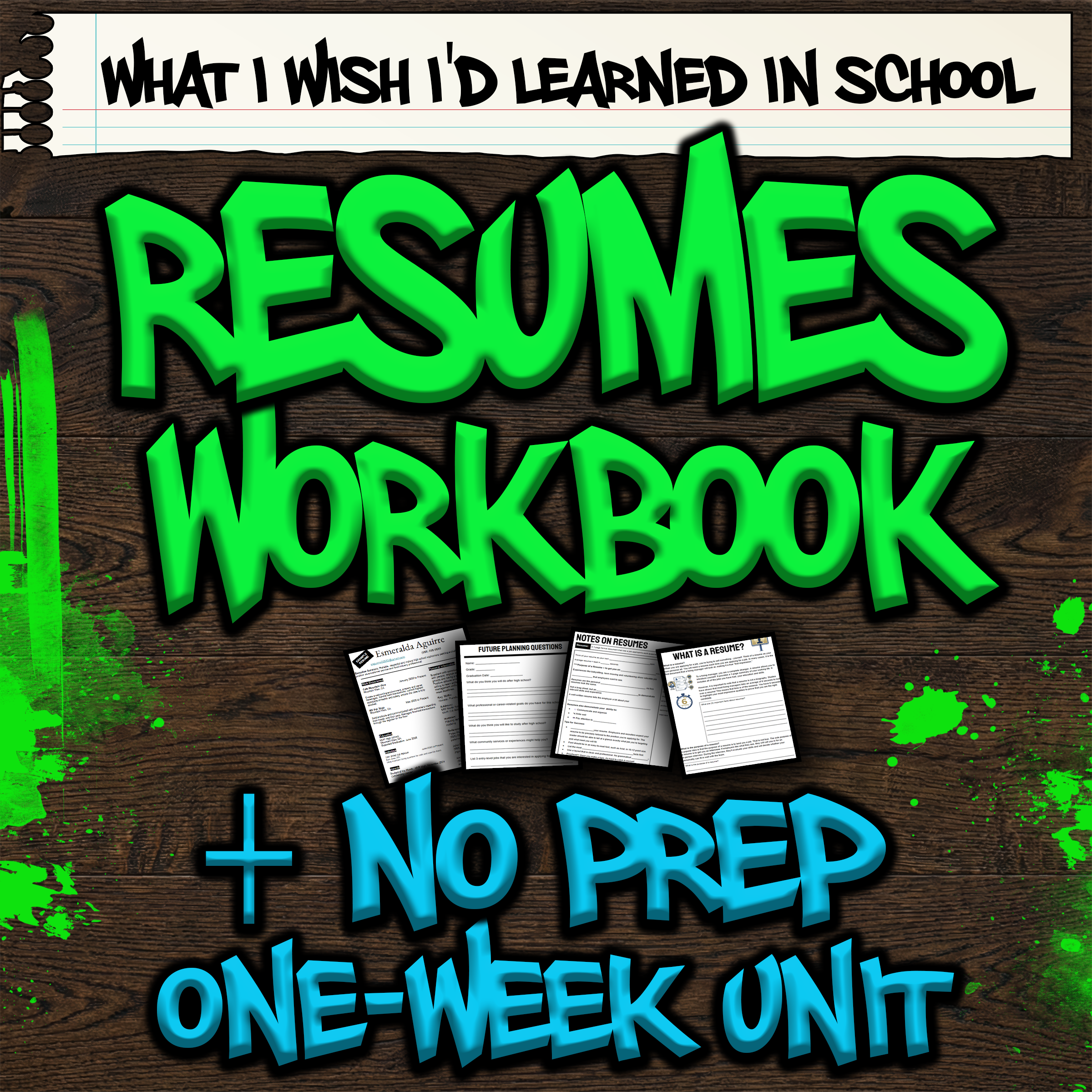 Resume Workbook (Digital Only + Bonus 1-Week Unit)
