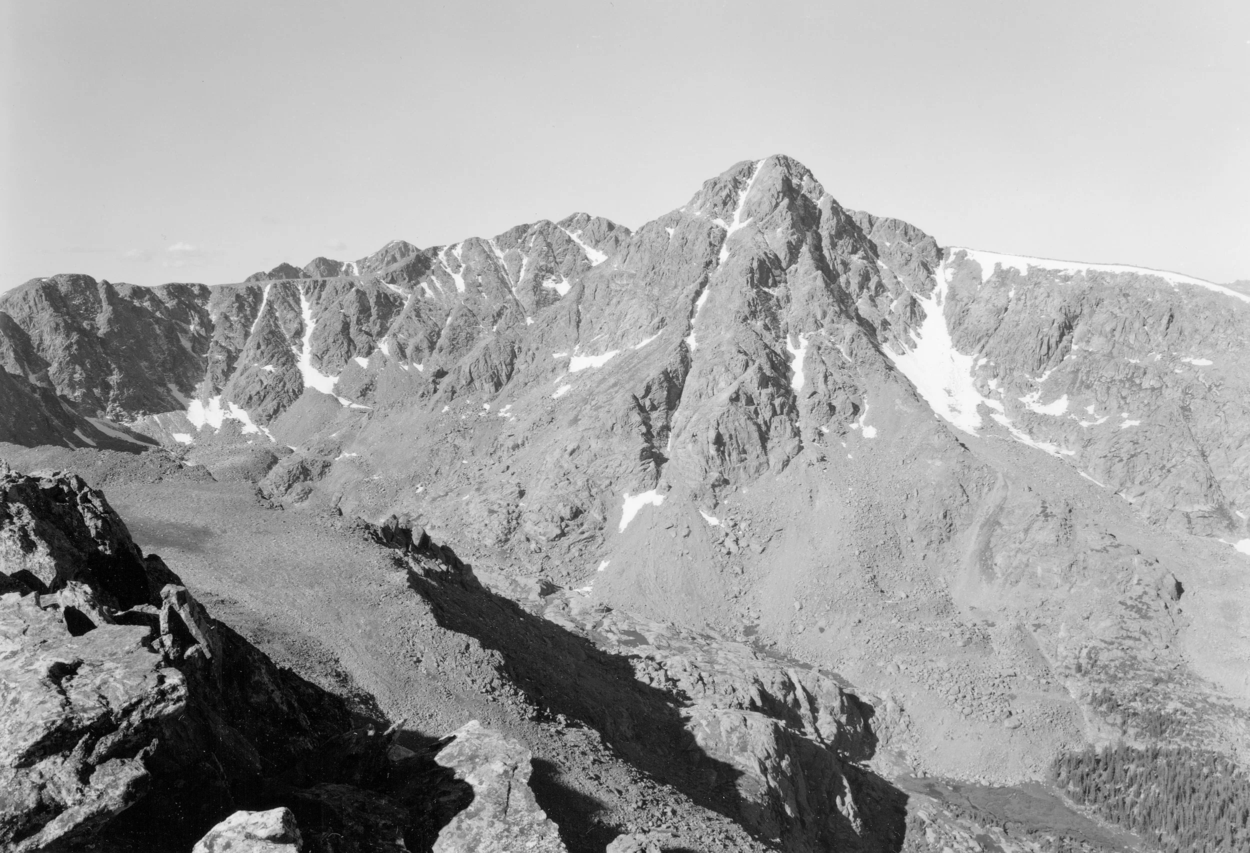 Mark Klett and Gordon Bushaw for the Rephotographic Survey Project, 1977. Mountain of the Holy Cross, CO.