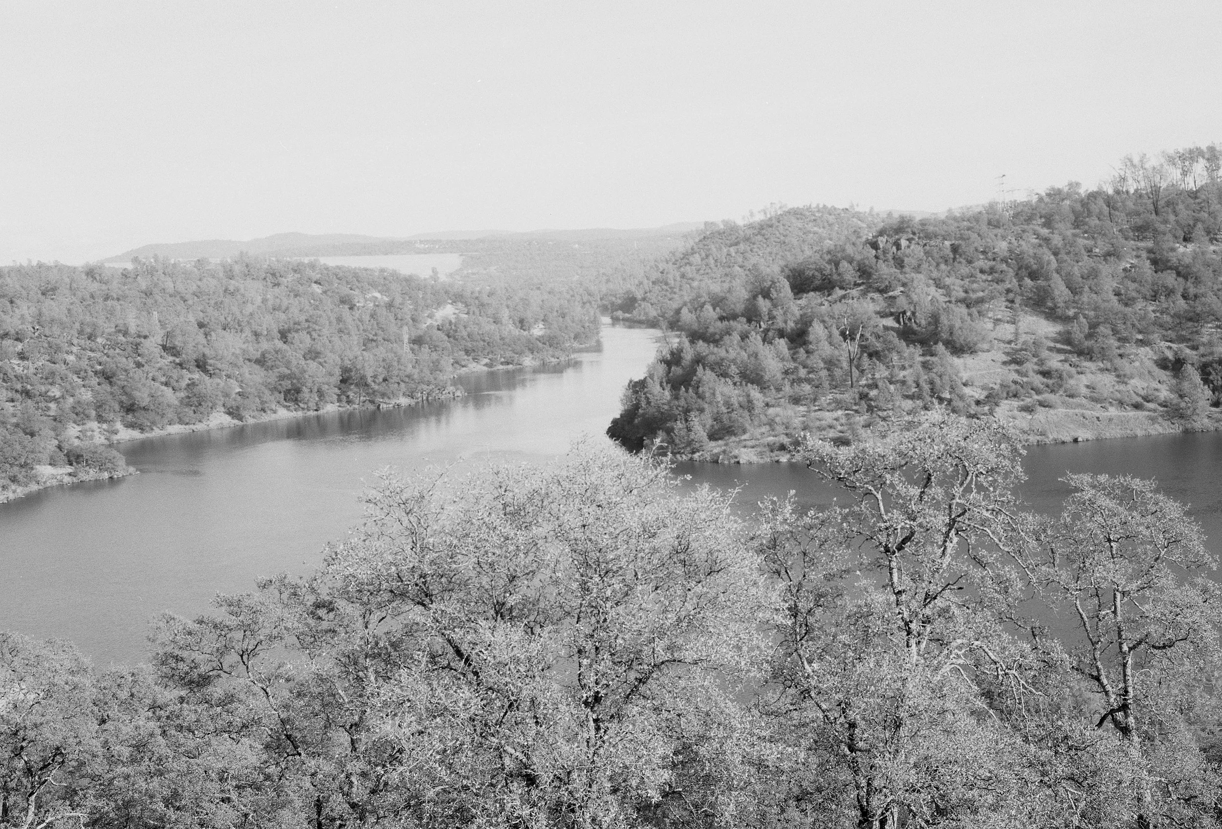 Byron Wolfe and Geoffrey Fricker for the Third View Project, 2000. The Feather River and Oroville Dam (left half), Oroville, CA.