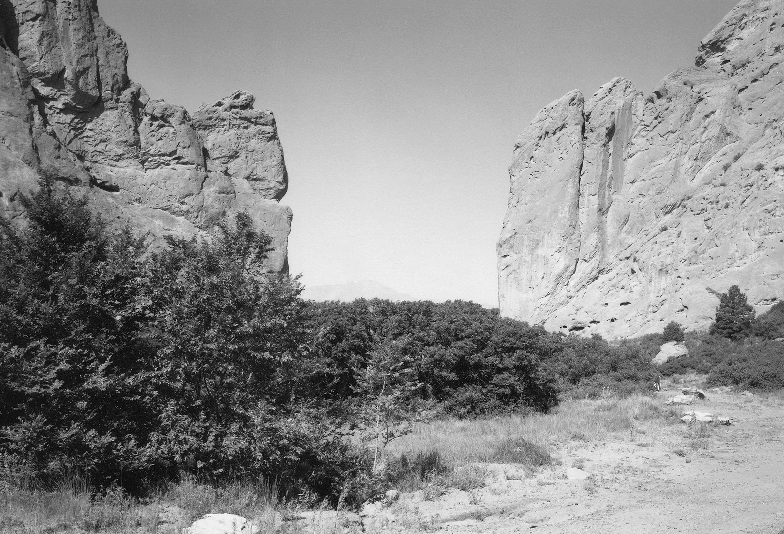 Mark Klett and Toshi Ueshina for the Third View Project, 1997. Gateway of the Garden of the Gods, Colorado Springs, CO.