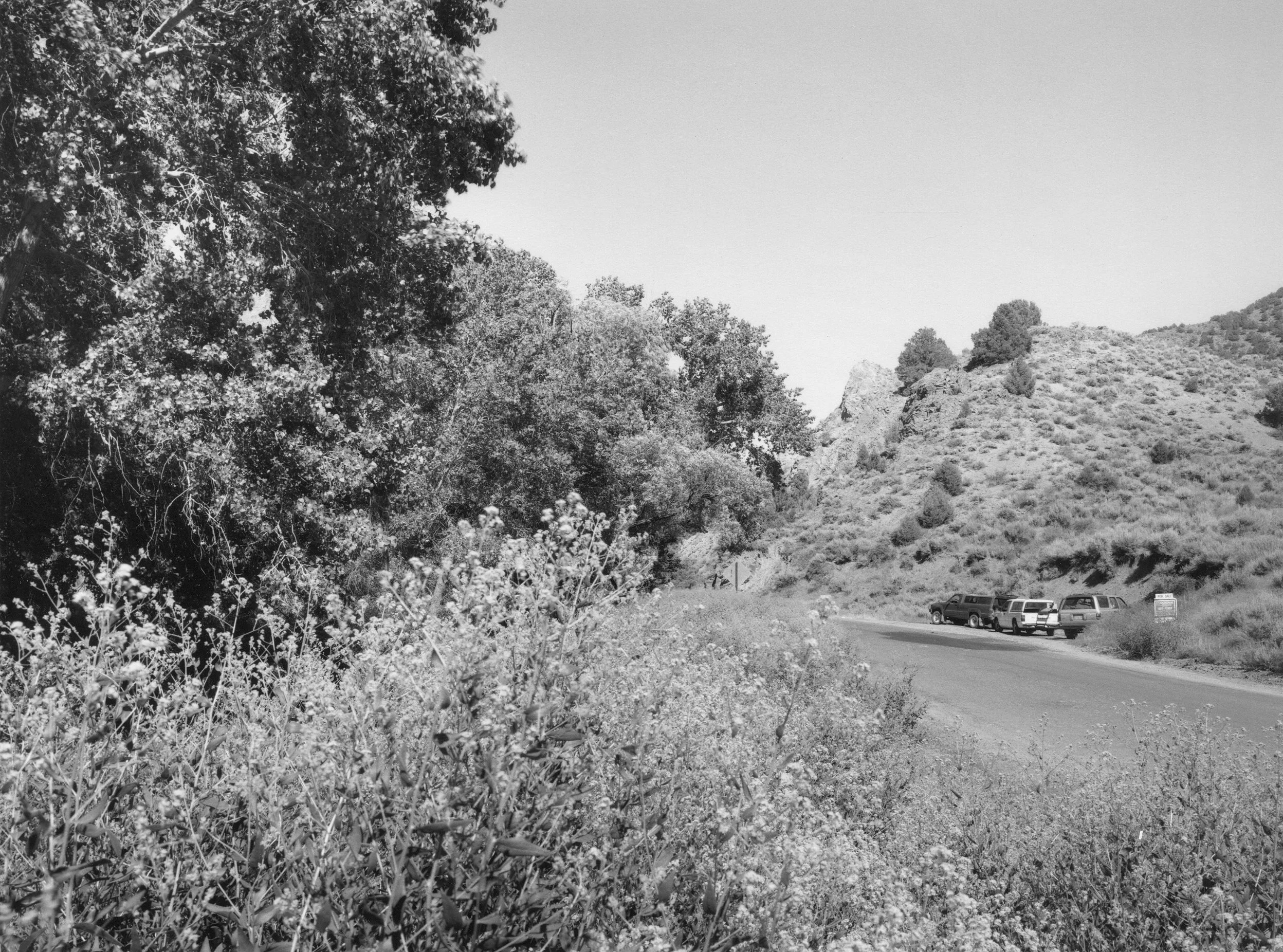 Mark Klett and Byron Wolfe for the Third View Project, 1998. Site of mine near Sugar Loaf Rock, Virginia City, NV.