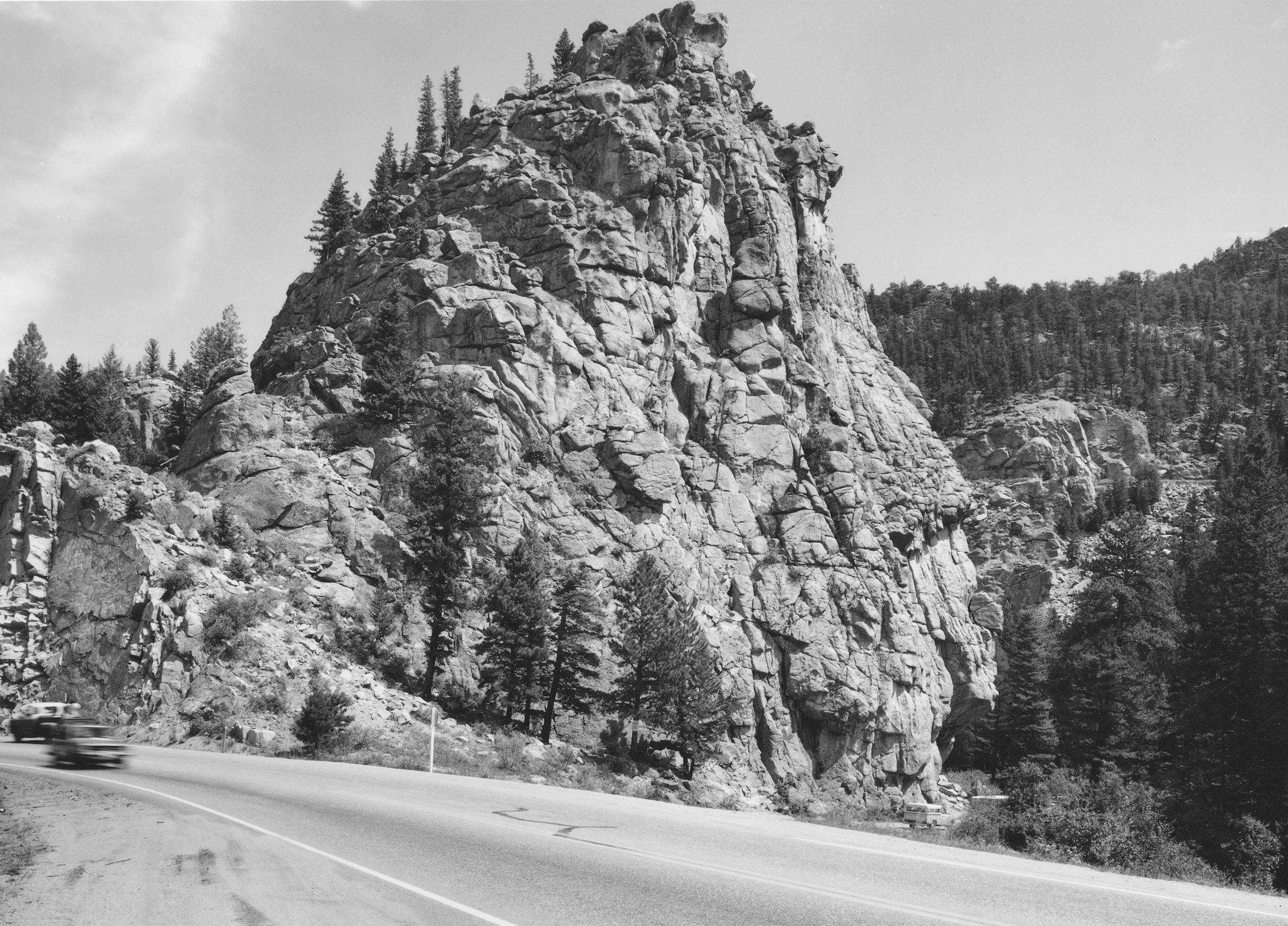 JoAnn Verburg for the Rephotographic Survey Project, 1977. Castle Rock, Boulder Canyon, CO.
