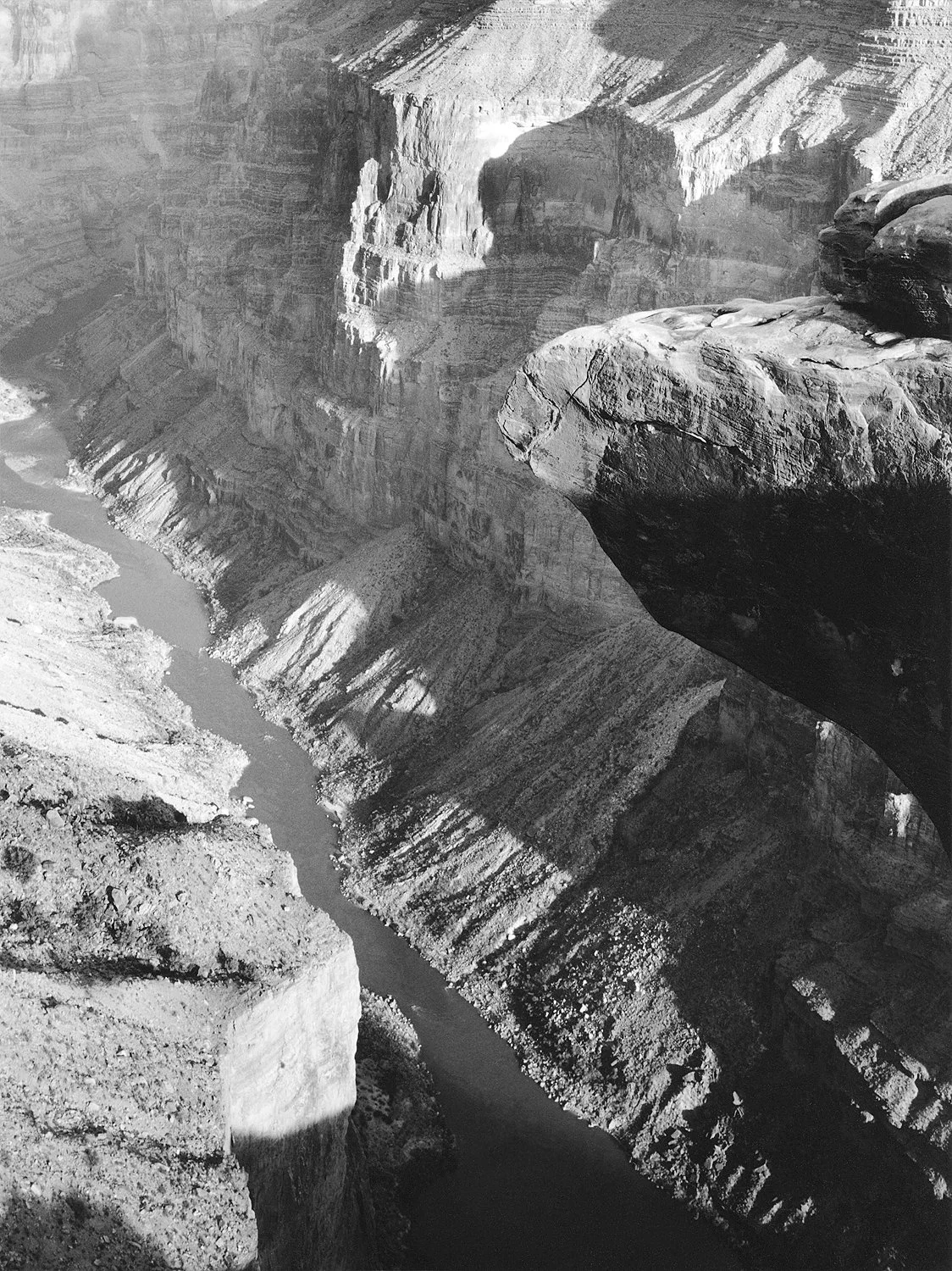 Mark Klett and Mike Marshall for the Third View Project, 2000. The “Devil’s Anvil,” east of Toroweap Point, Grand Canyon National Park.