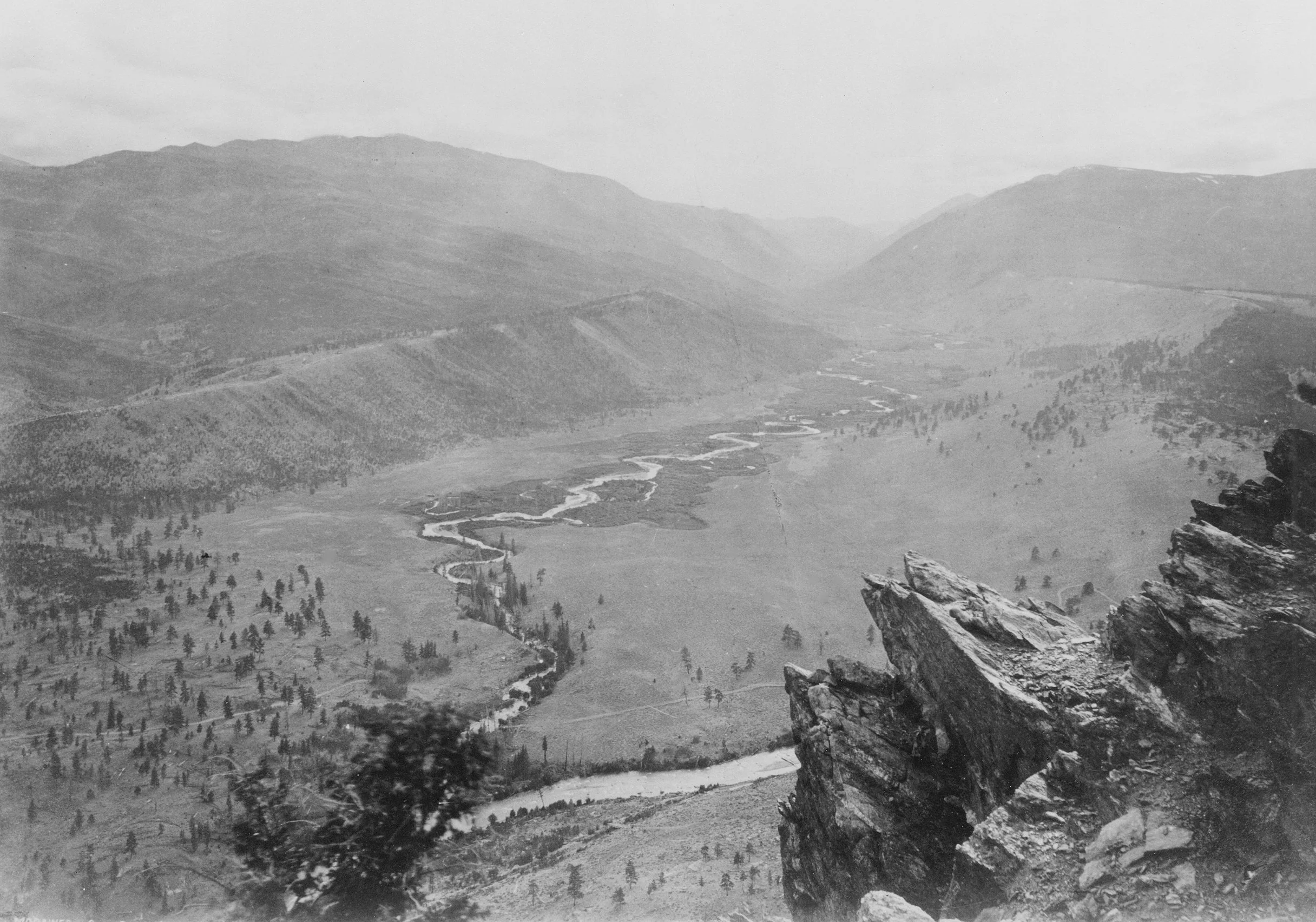 William Henry Jackson, 1873. Moraines on Clear Creek, Valley of the Arkansas, Colo. (United States Geological Survey.)