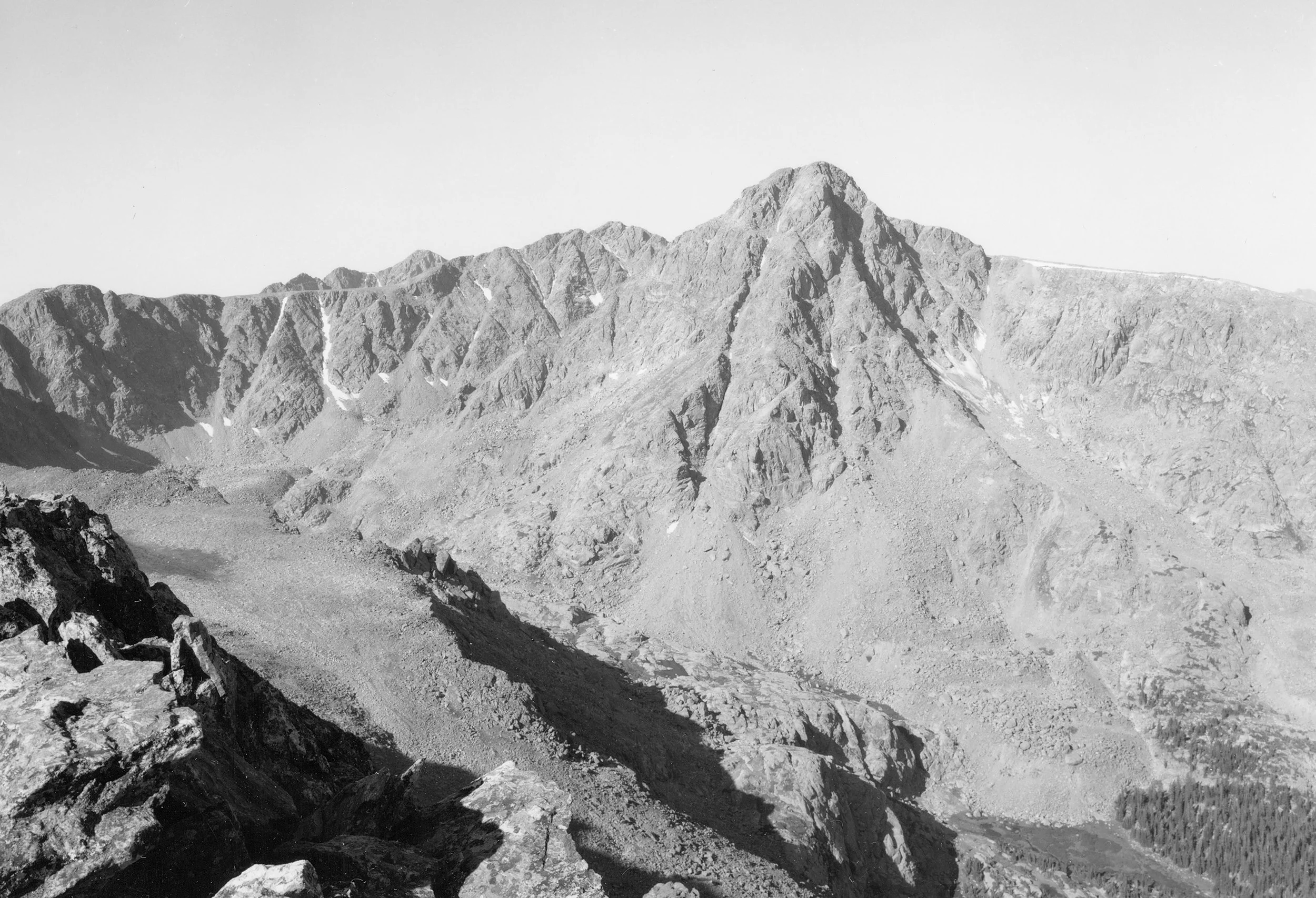 Mark Klett, Byron Wolfe, and Mike Marshall for the Third View Project, 2000. Mountain of the Holy Cross, CO.
