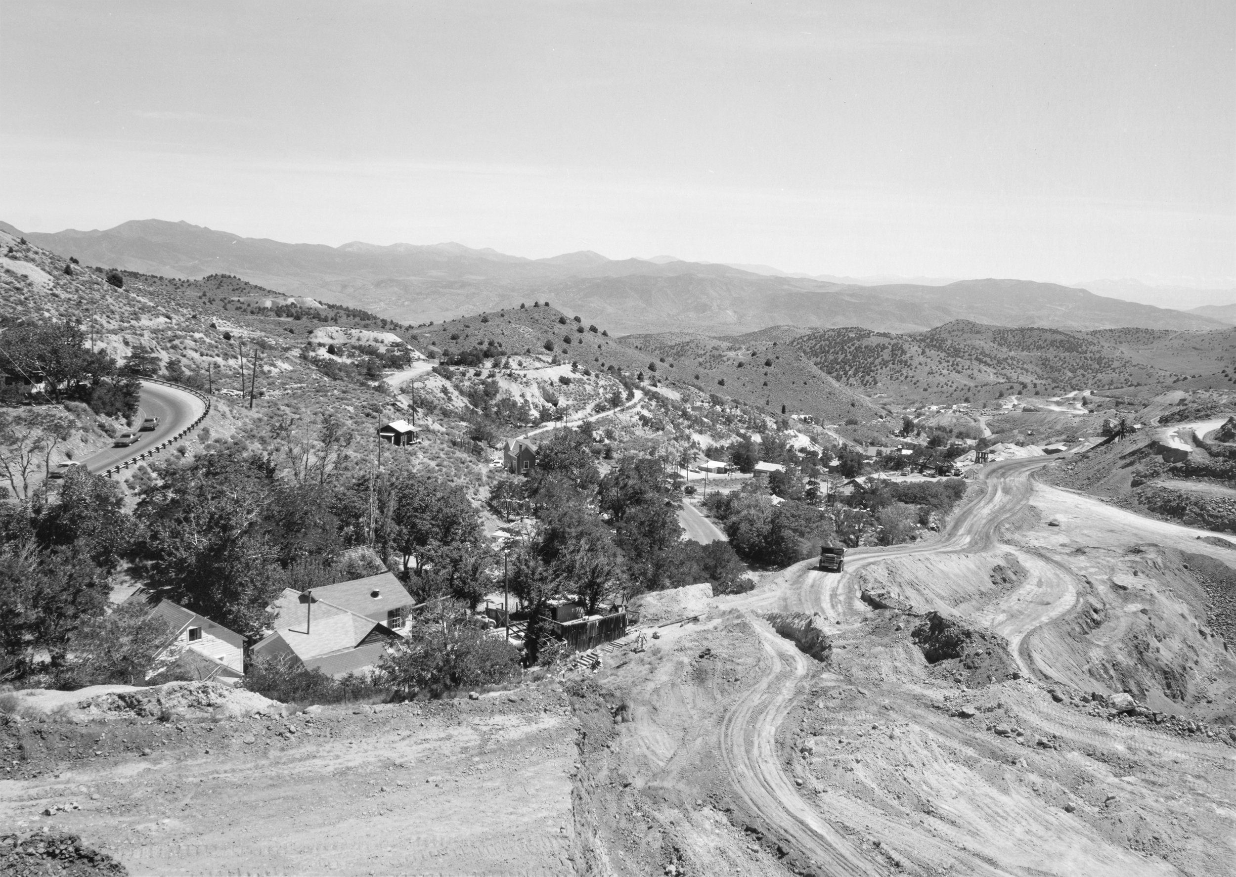 Gordon Bushaw and Mark Klett for the Rephotographic Survey Project, 1979. Gold Hill Ravine (right side), Virginia City, Nev.