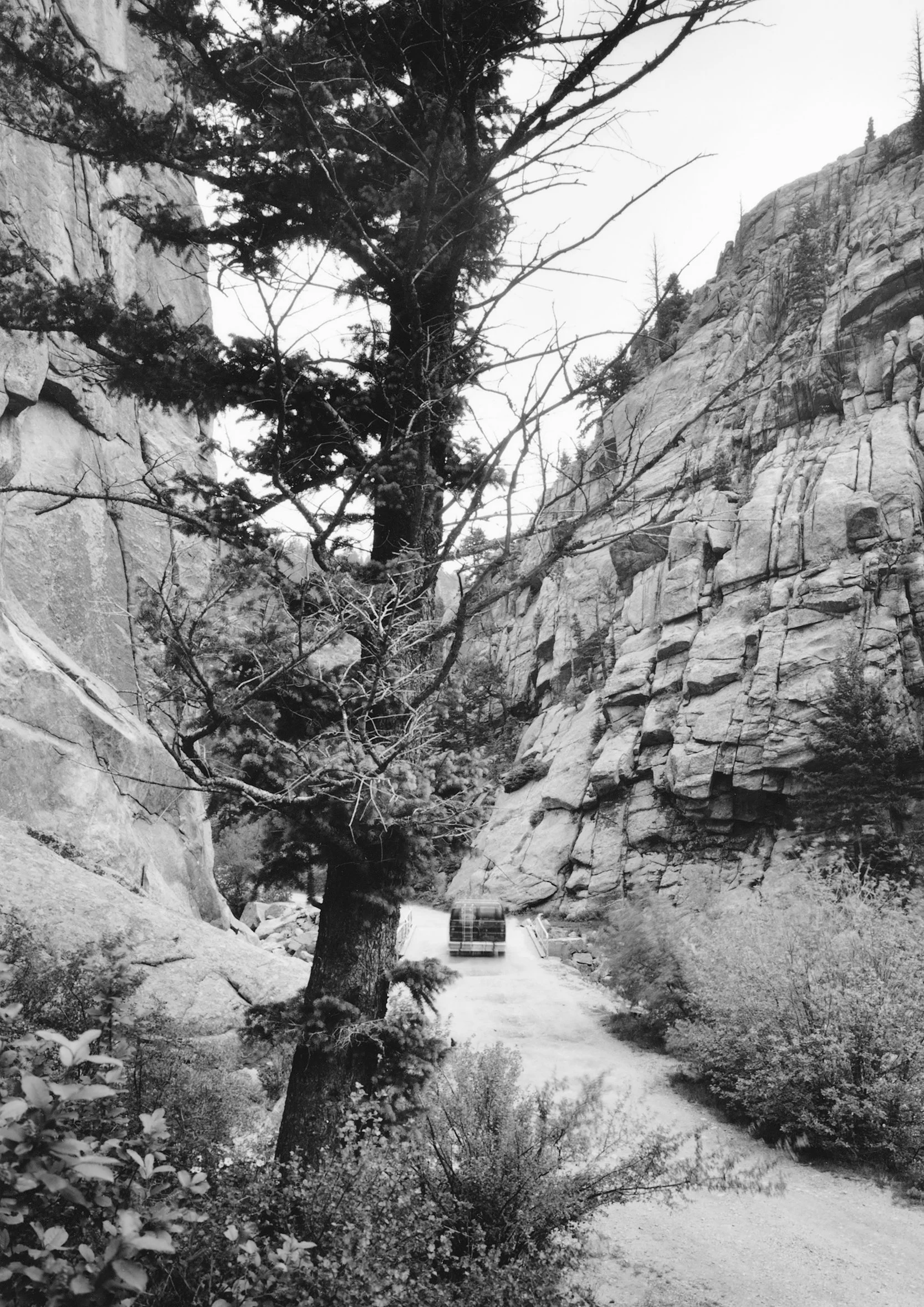 Mark Klett and Byron Wolfe for the Third View Project, 1998. Back side of Castle Rock, Boulder Canyon, CO.