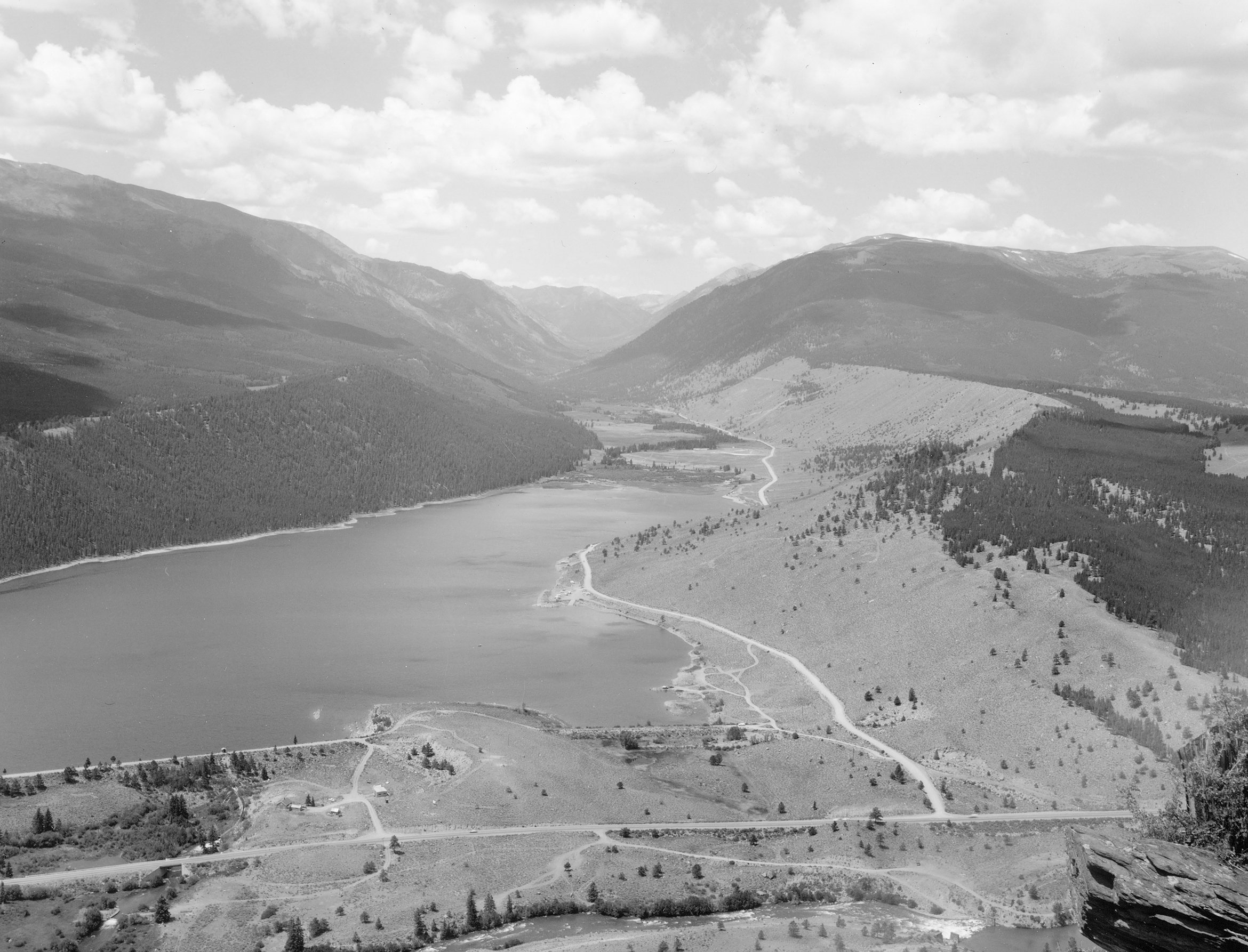 Gordon Bushaw for the Rephotographic Survey Project, 1978. Morainal Valley above Clear Creek Reservoir, CO.