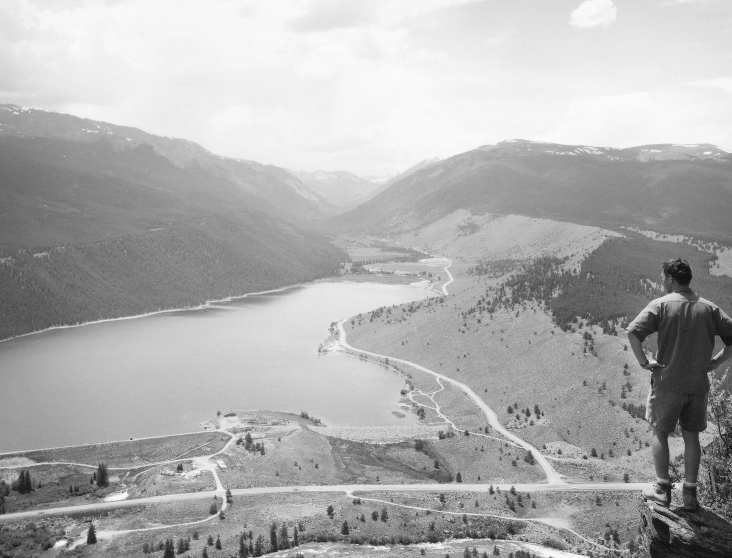 Byron Wolfe and Kyle Bajakian for the Third View Project, 1997. Morainal Valley above Clear Creek Reservoir, CO.