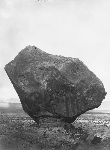 First: Wm. H. Bell, ca. 1872. Perched Rock (Rocker Creek). (United States Geological Survey.)